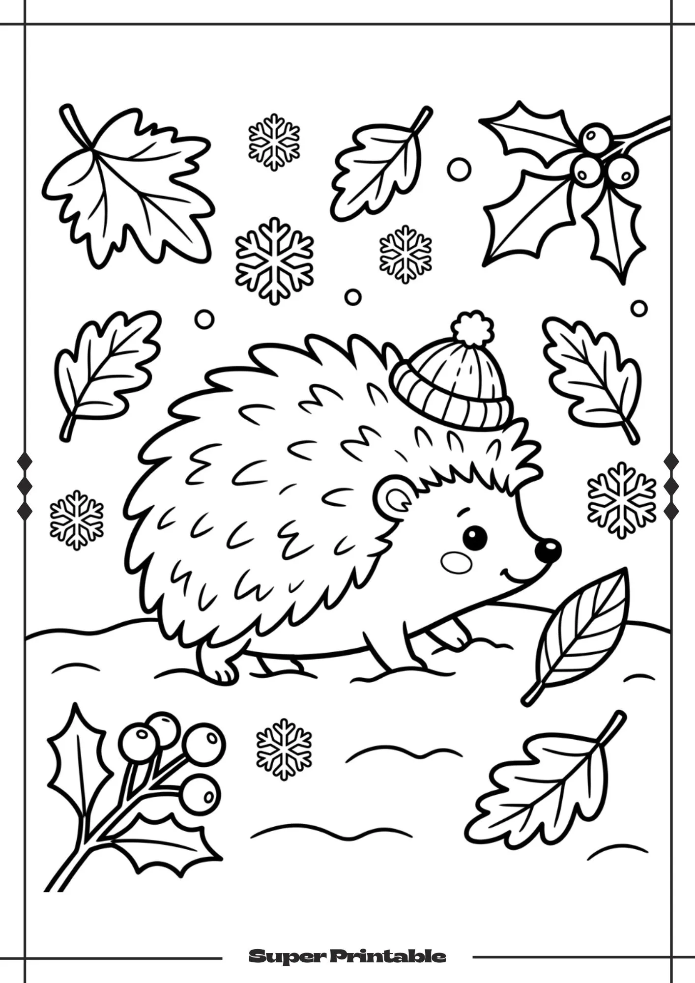 Winter Animals Coloring Pages 9
