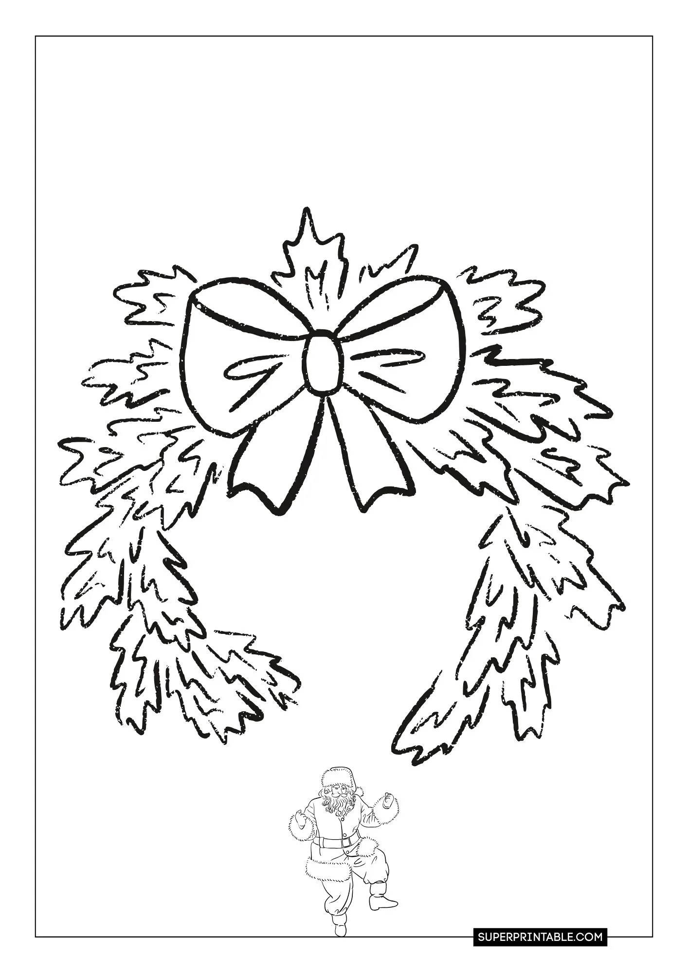 Wreath Christmas Coloring Pages 4
