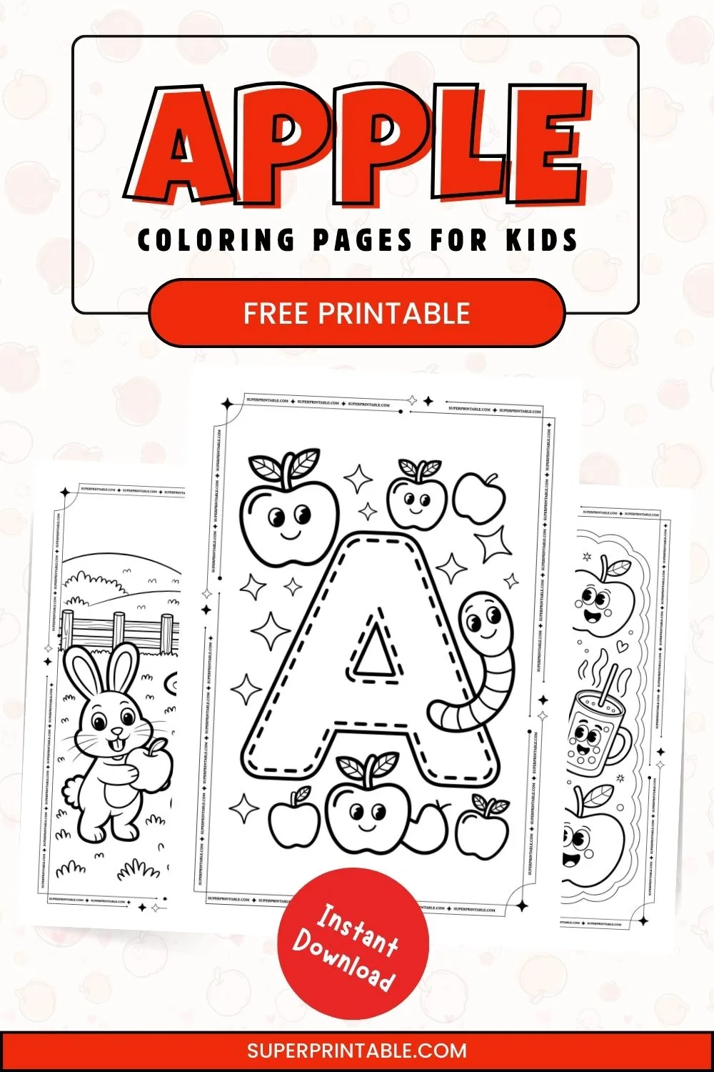 12+ Apple Coloring Pages Pinterest Image