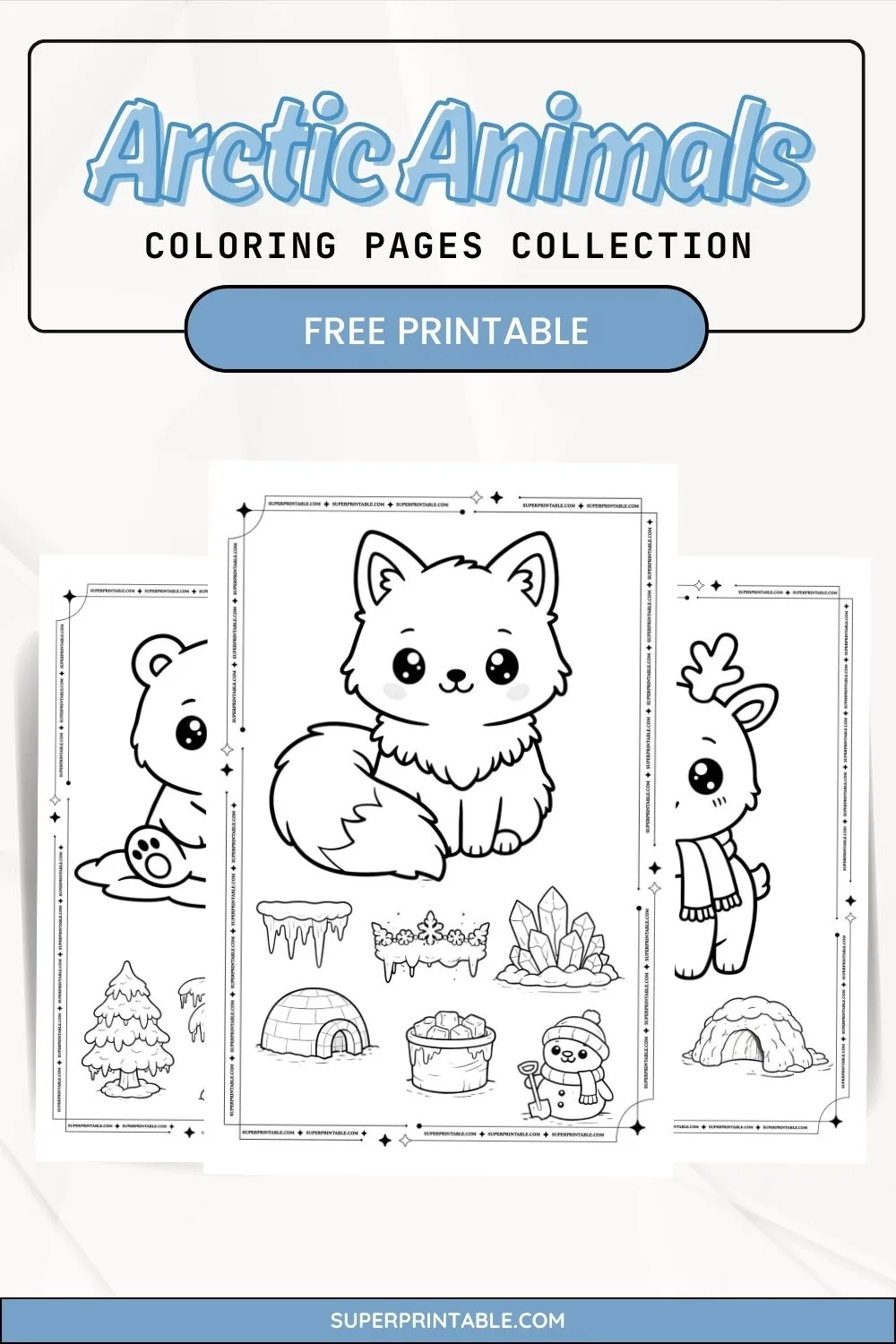 12+ Arctic Animals Coloring Pages Pinterest Image