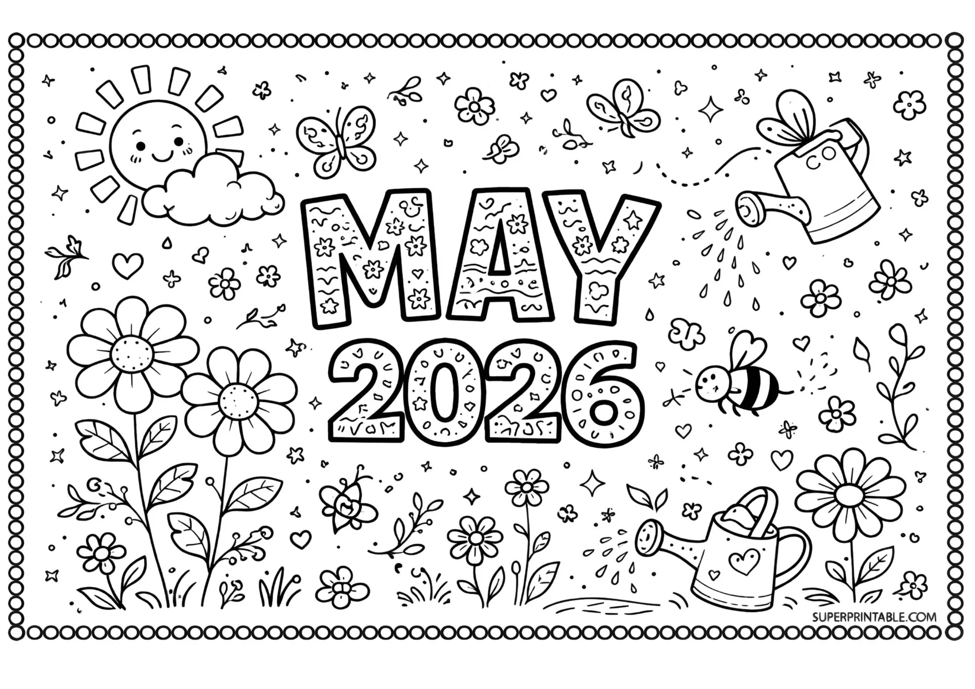 2026 Months of The Year Coloring Pages 5
