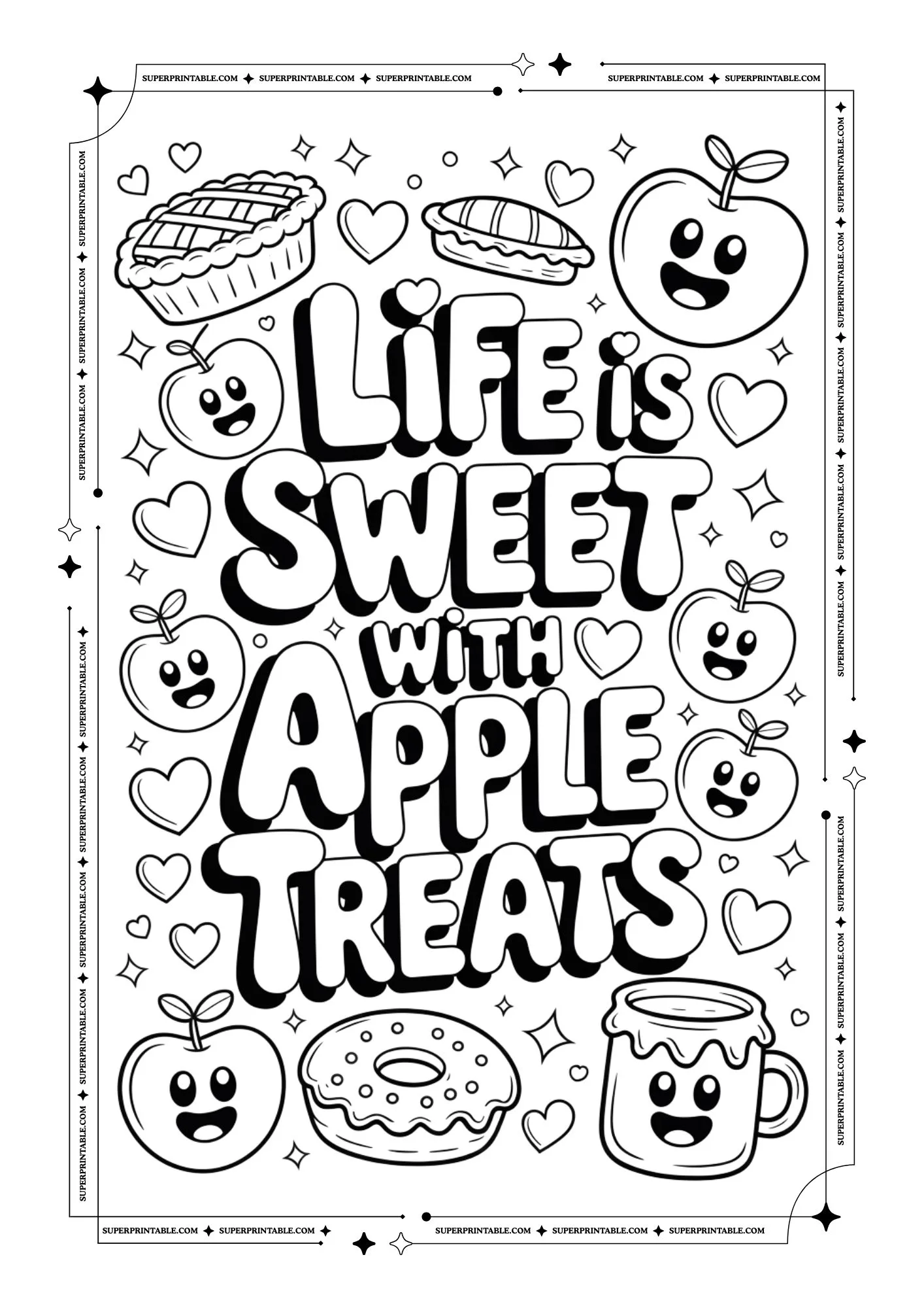 Apple Coloring Pages 5