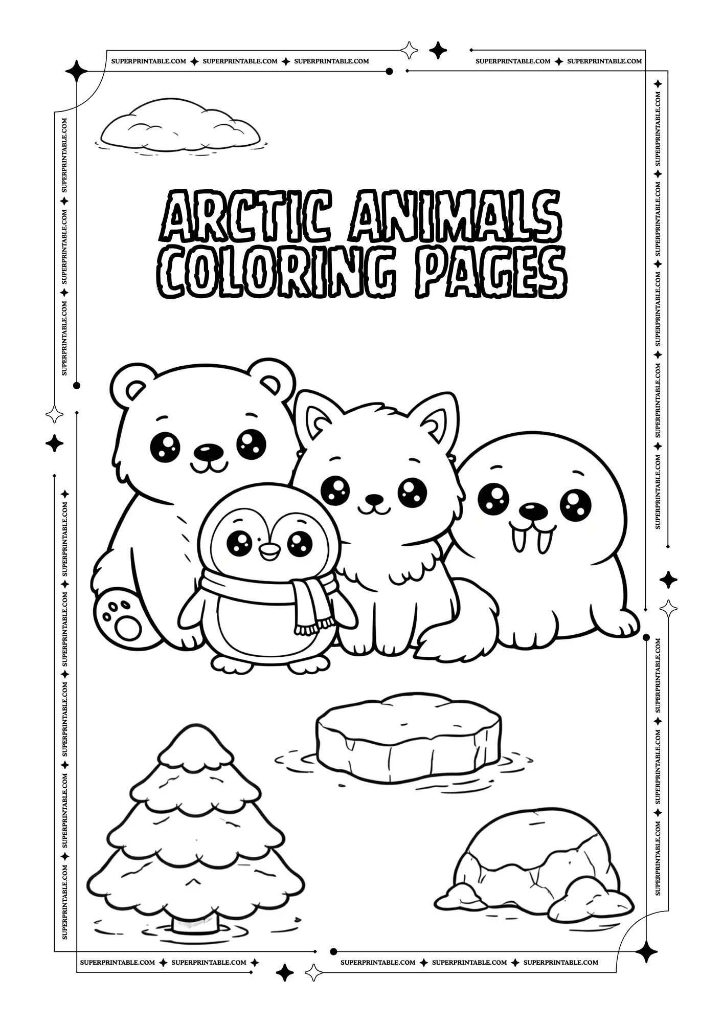 Arctic Animals Coloring Pages 1