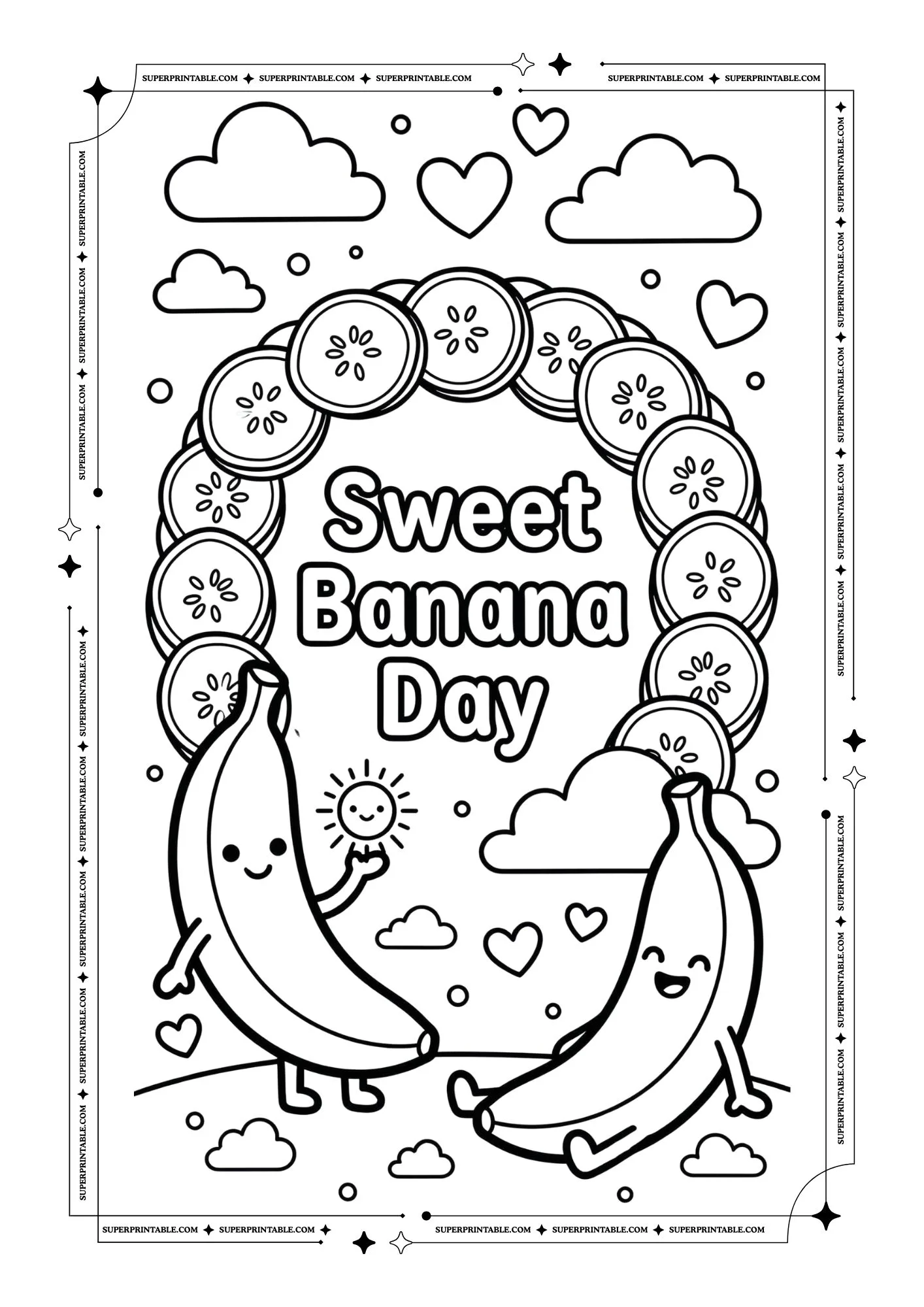 Banana Coloring Pages Posters 4