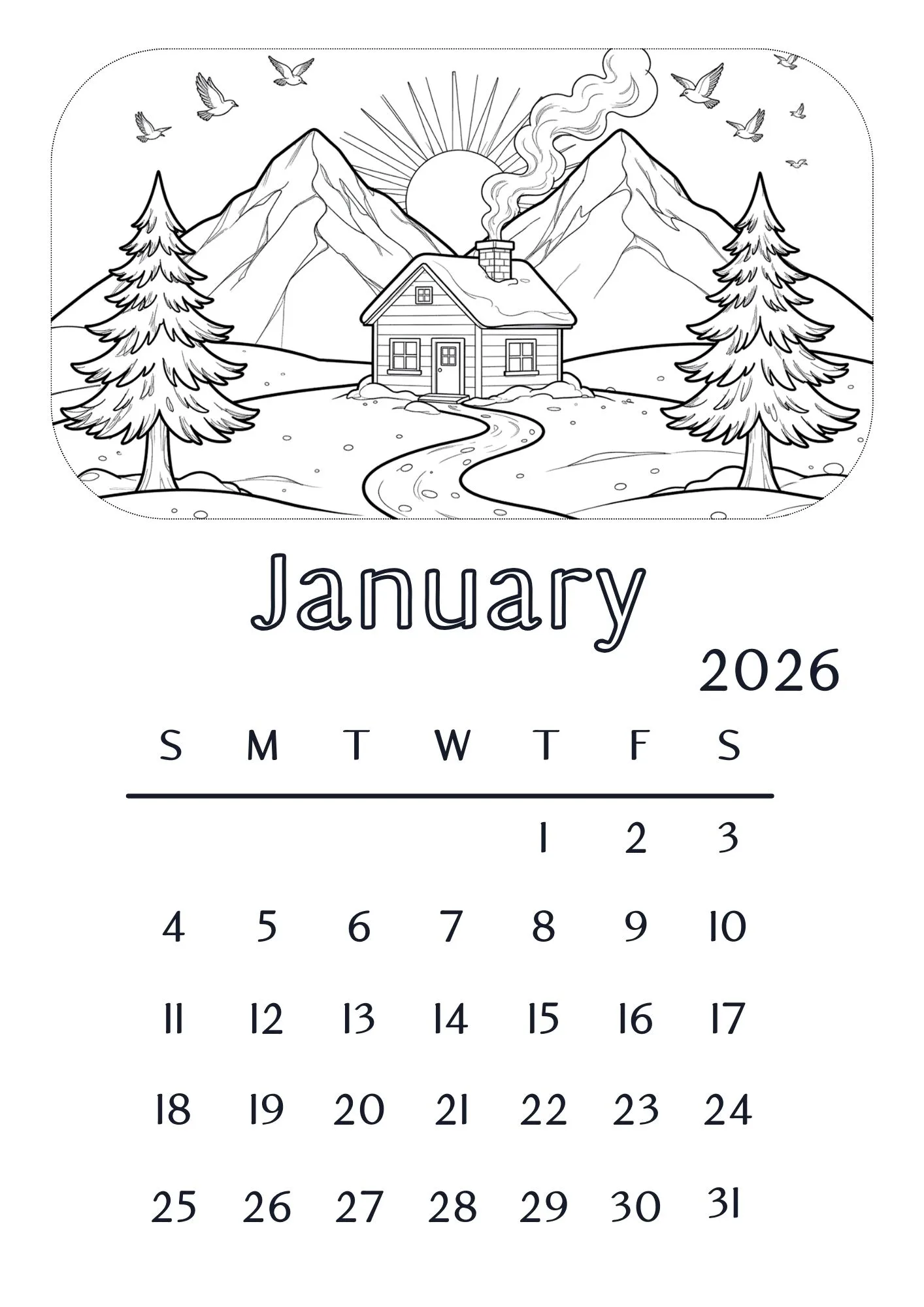 Childhood Natural Scenery Calendar 2026 1
