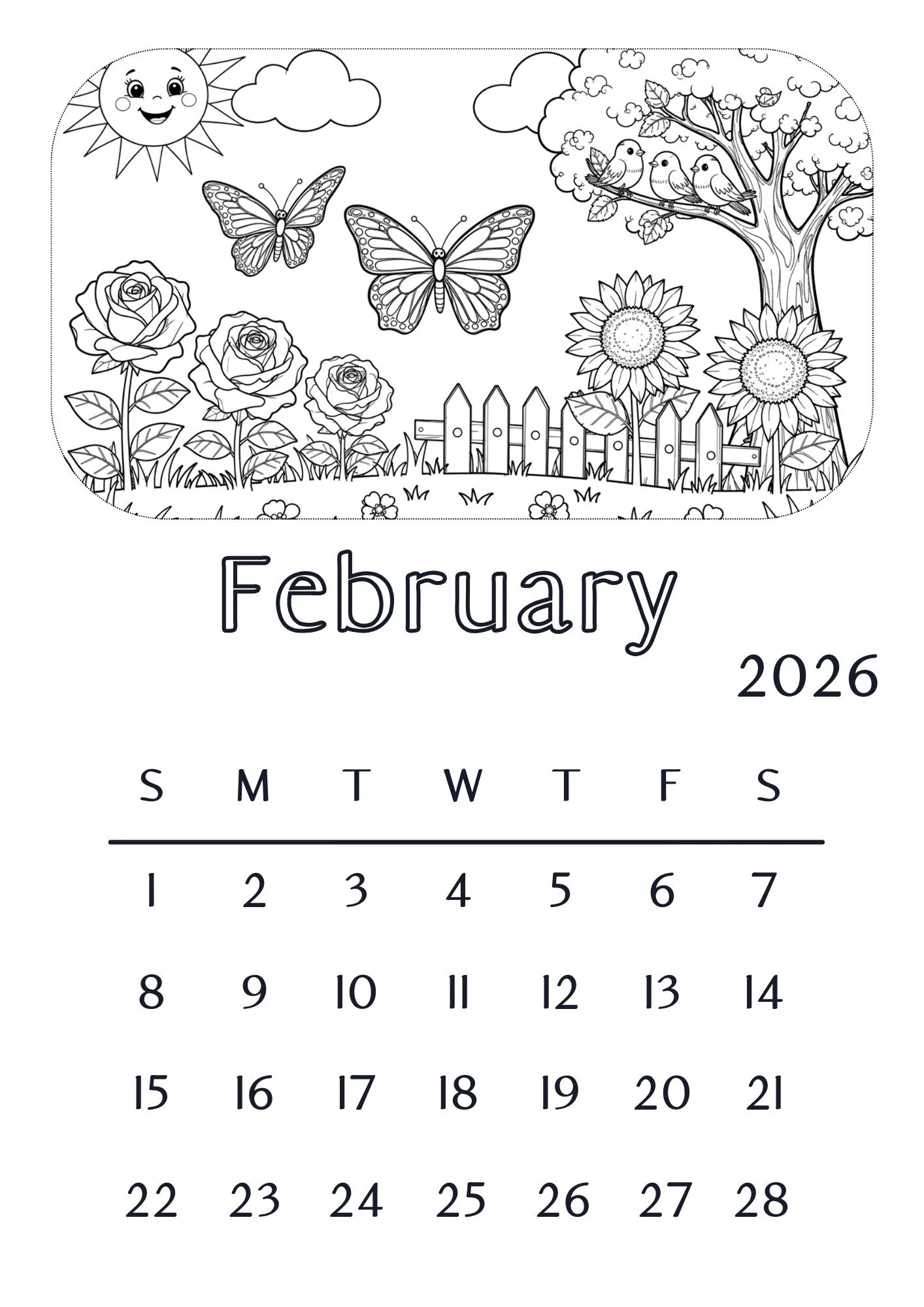 Childhood Natural Scenery Calendar 2026 2
