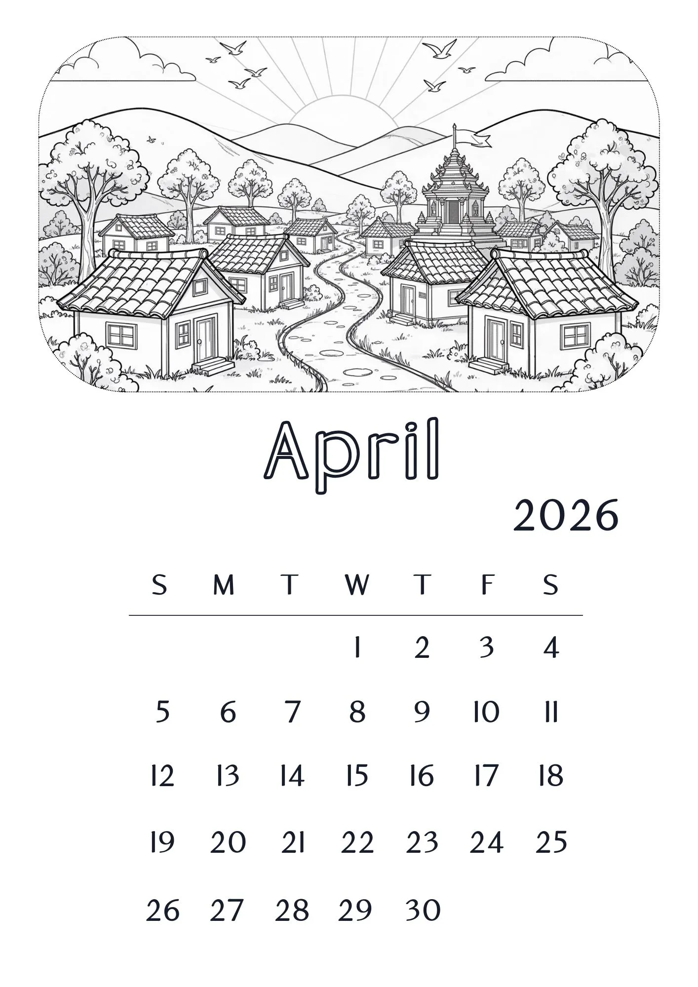 Childhood Natural Scenery Calendar 2026 4