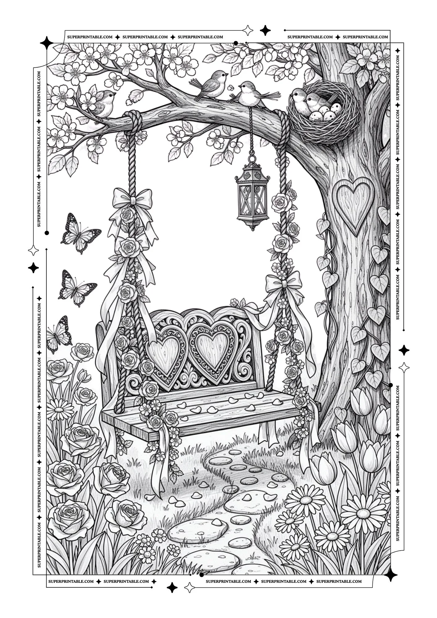 Chocolate & Love Coloring Pages For Adults 1