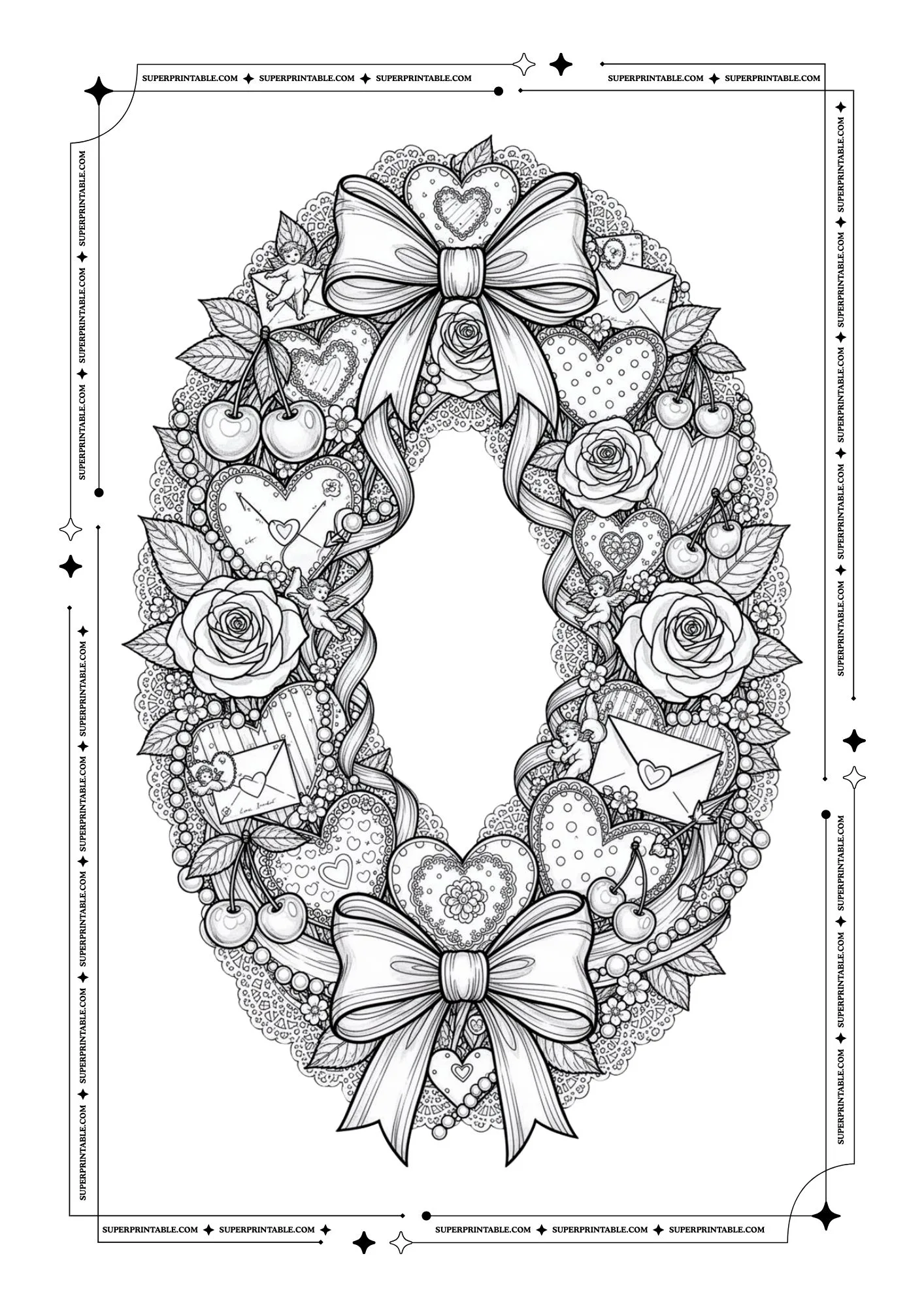 Chocolate & Love Coloring Pages For Adults 11