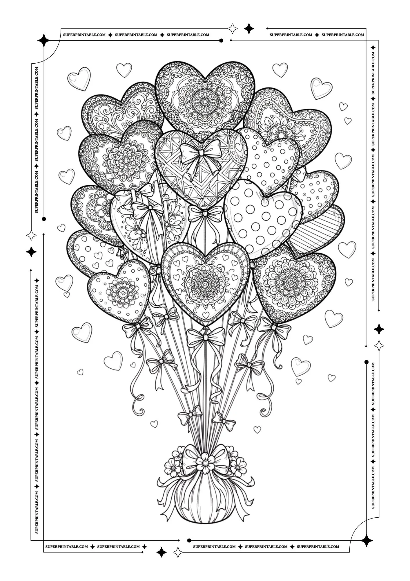 Chocolate & Love Coloring Pages For Adults 4