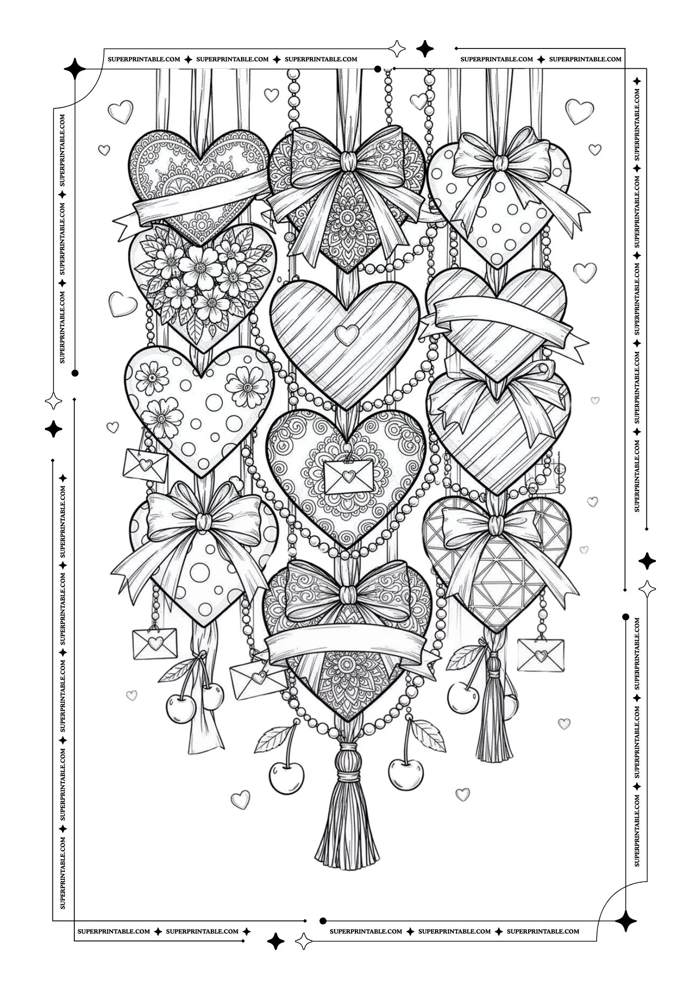 Chocolate & Love Coloring Pages For Adults 8