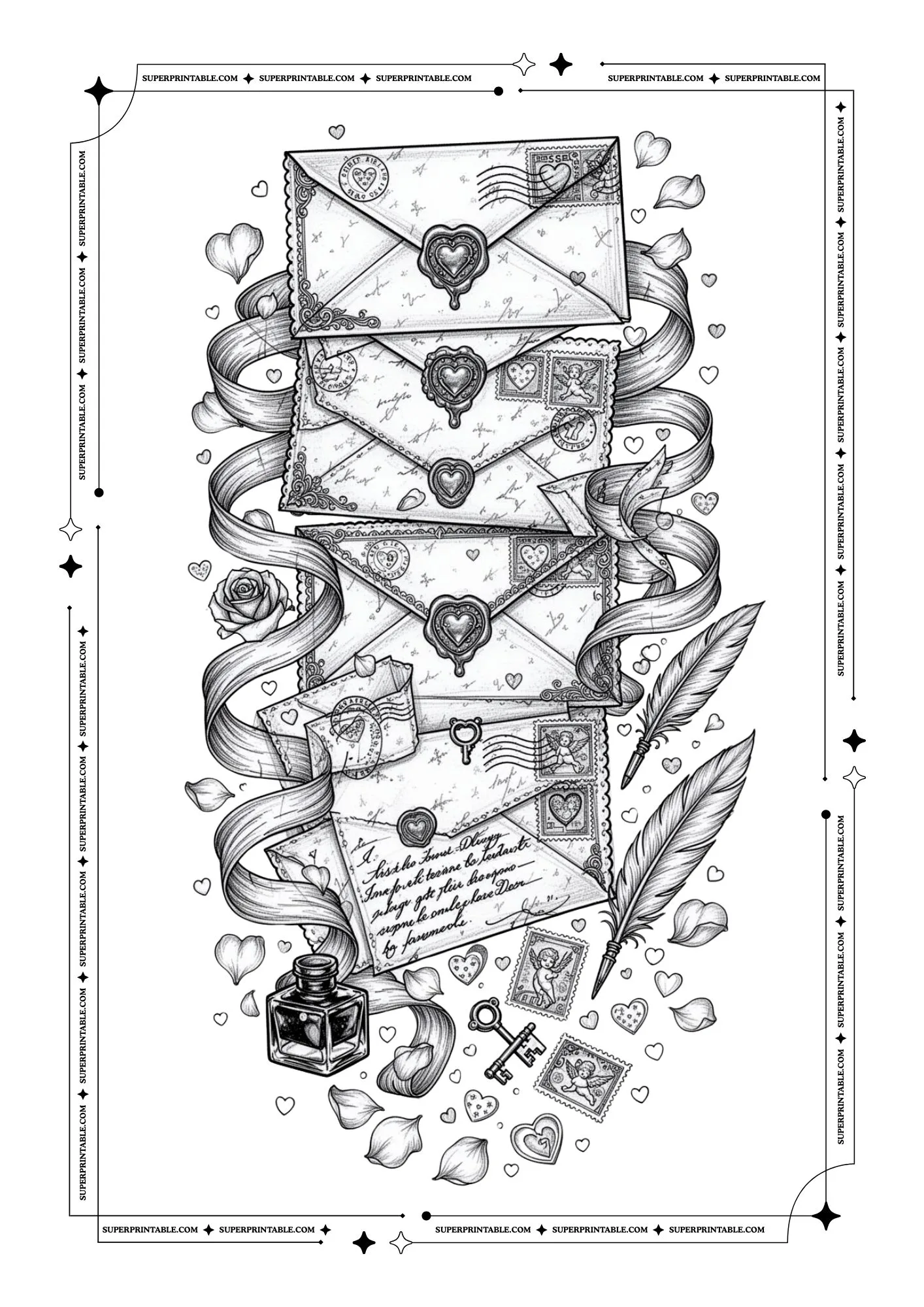 Chocolate & Love Coloring Pages For Adults 9