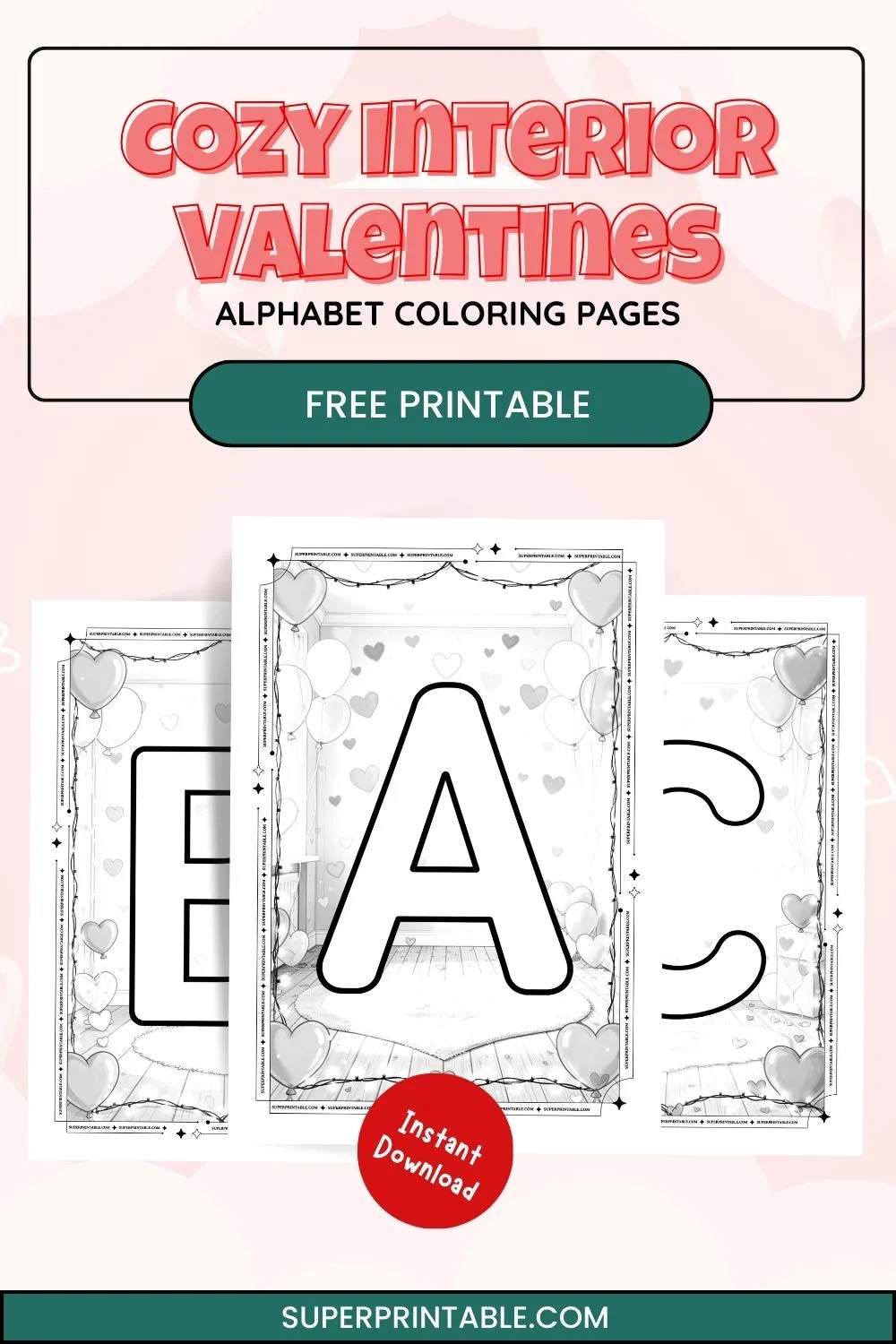 Cozy Interior Valentines Alphabet Coloring Pages Pinterest Image