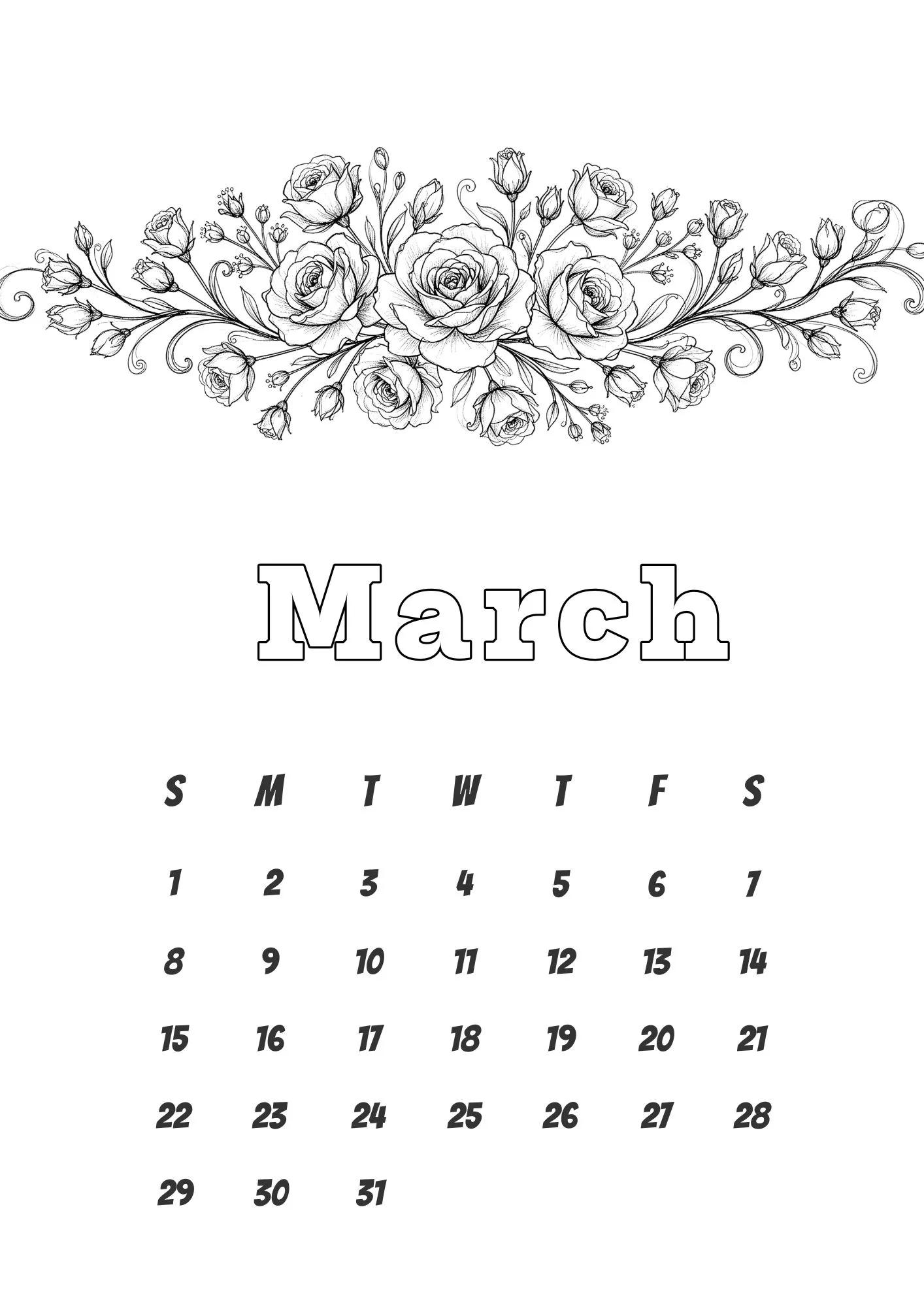 Creative Floral Minimalist 2026 Calendar 3