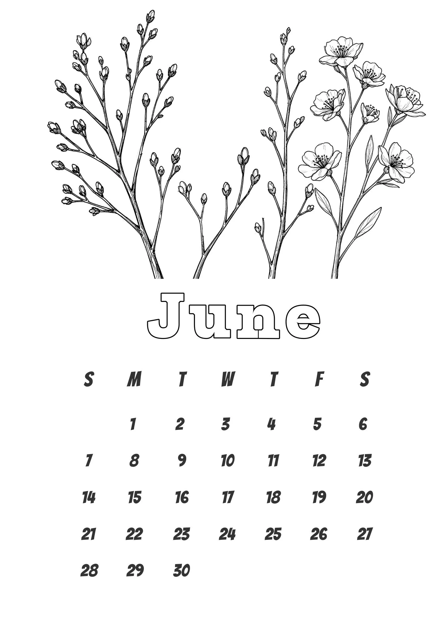 Creative Floral Minimalist 2026 Calendar 6