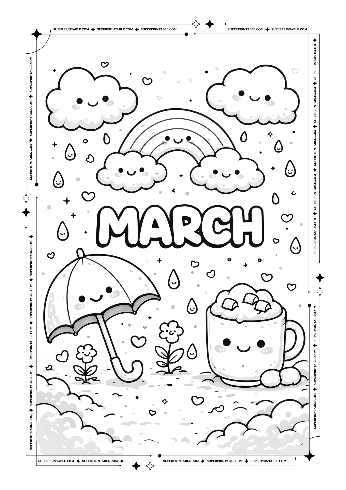 Cute Months Coloring Pages 3
