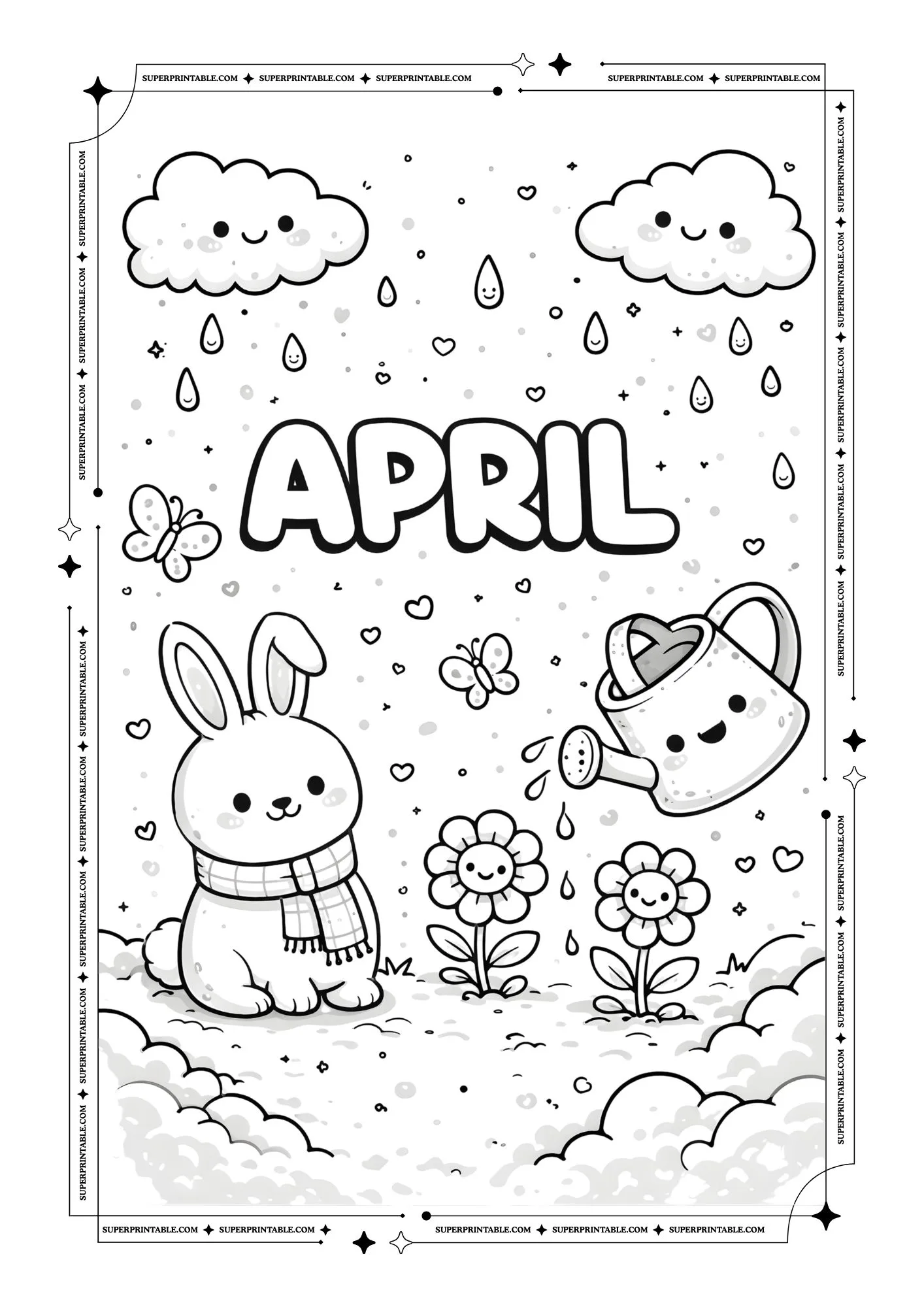 Cute Months Coloring Pages 4