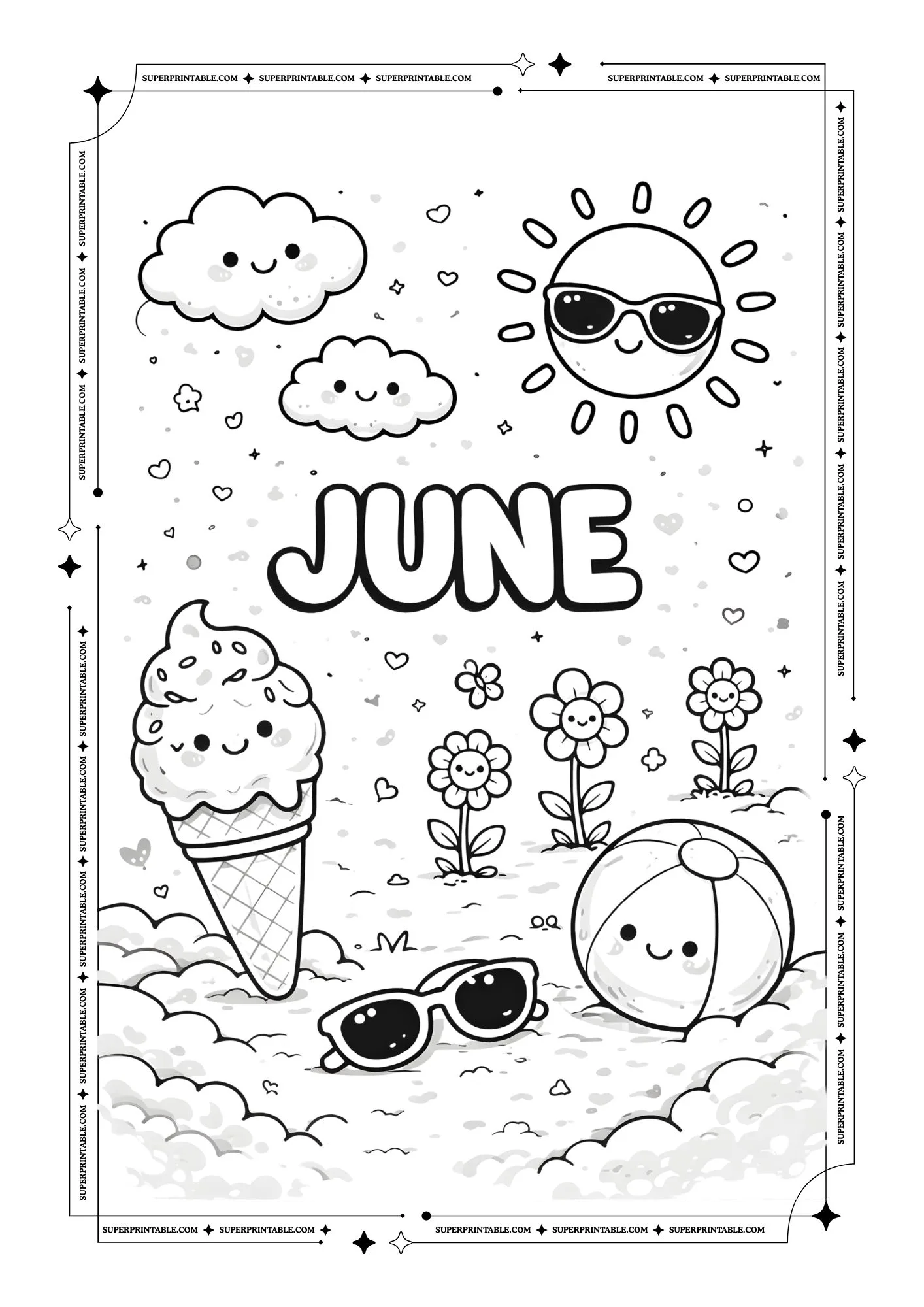 Cute Months Coloring Pages 6