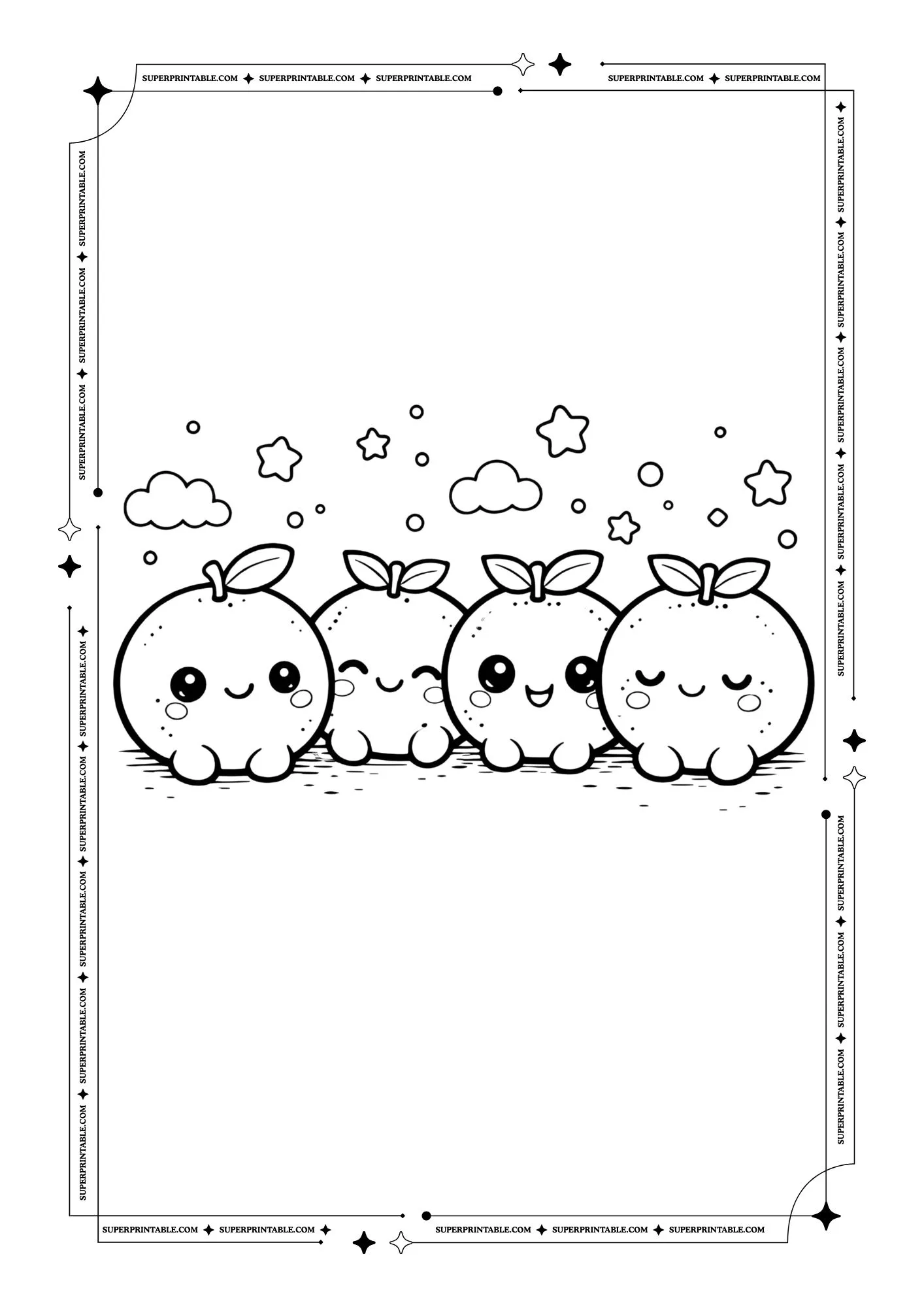 Cute Orange Coloring Pages 11