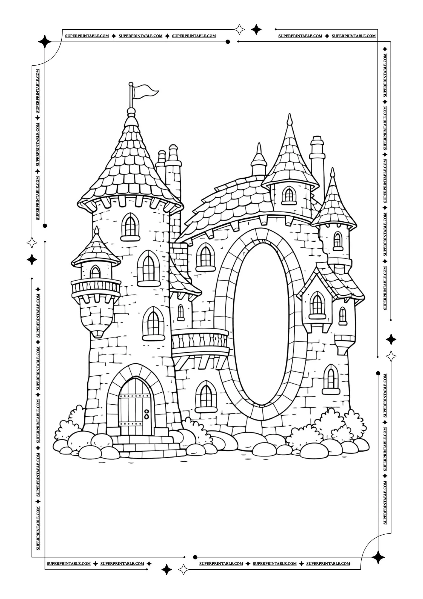 Dream Castle Coloring Pages 1
