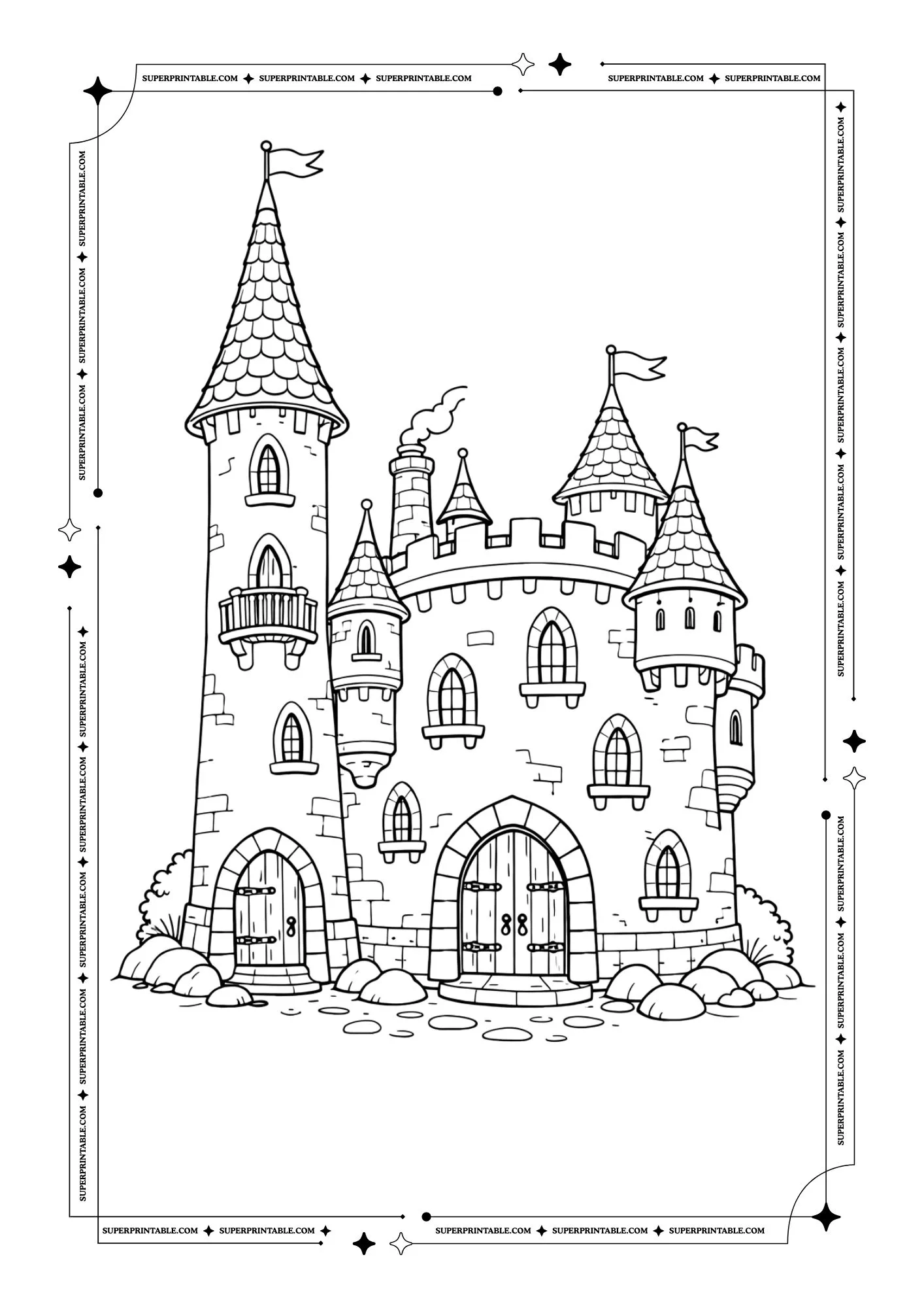 Dream Castle Coloring Pages 2