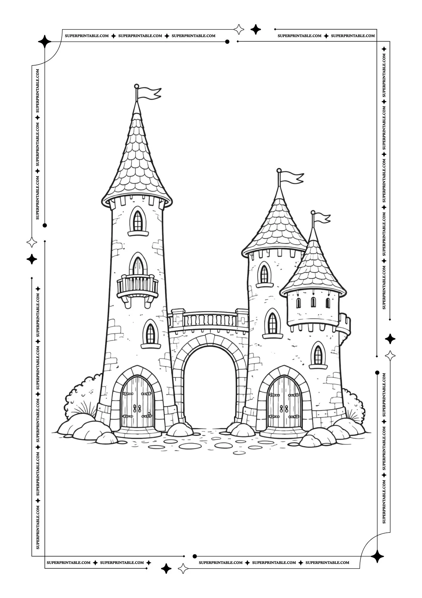 Dream Castle Coloring Pages 3