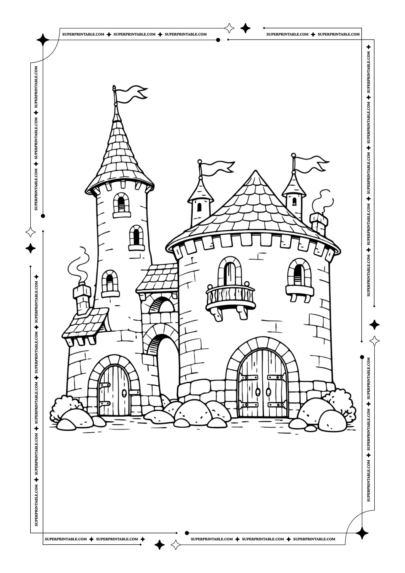 Dream Castle Coloring Pages 4
