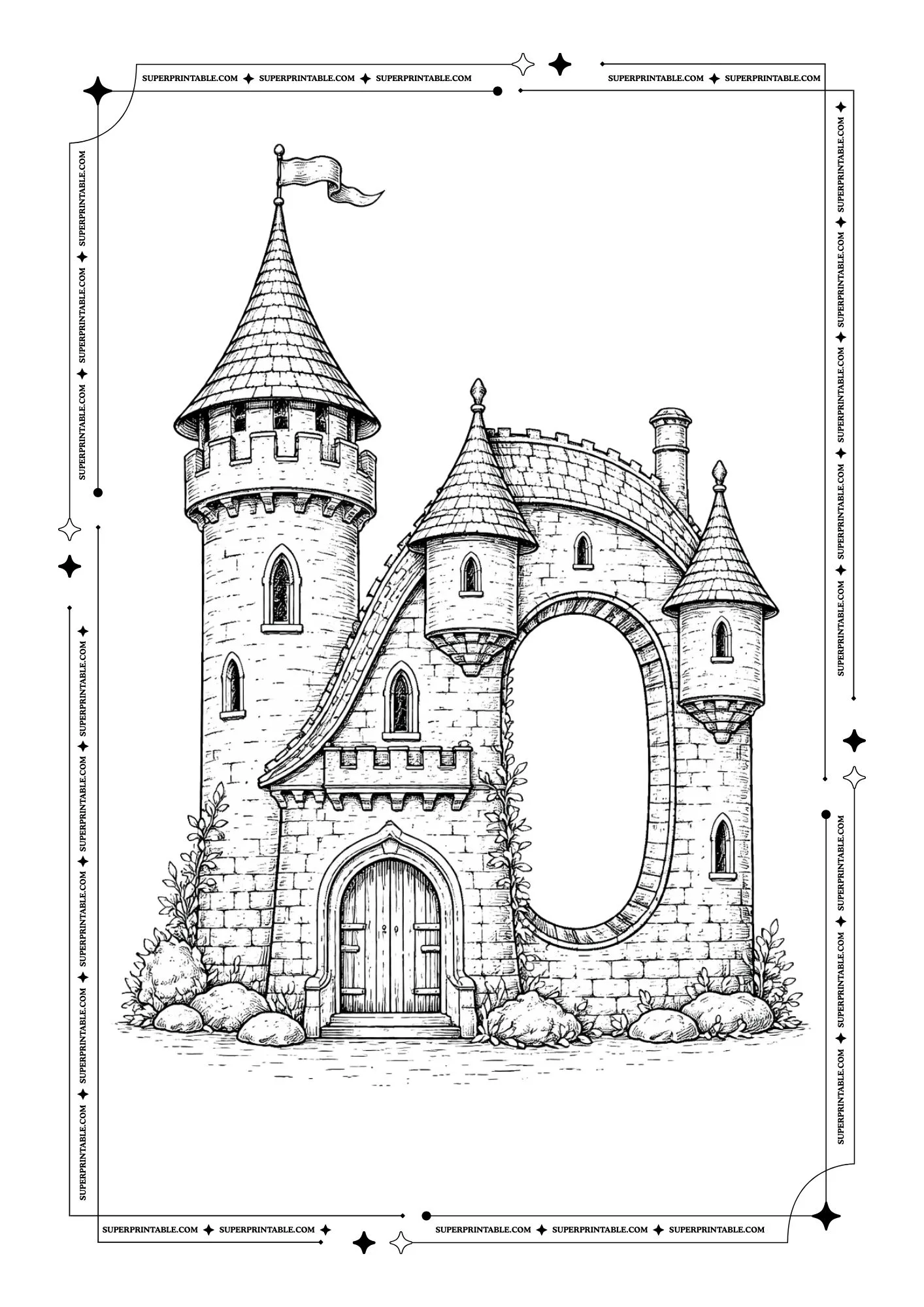 Dream Castle Coloring Pages 5