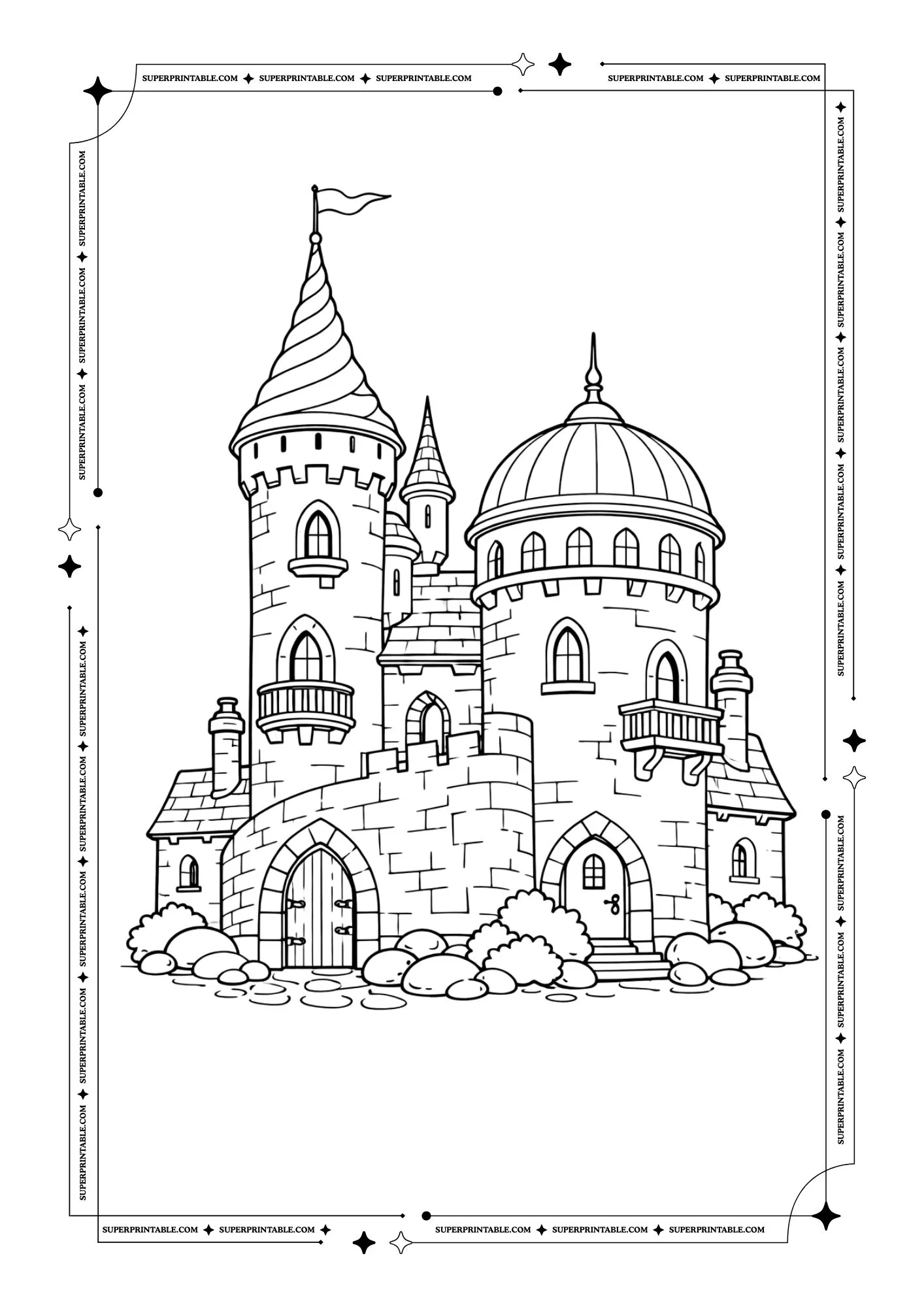 Dream Castle Coloring Pages 6