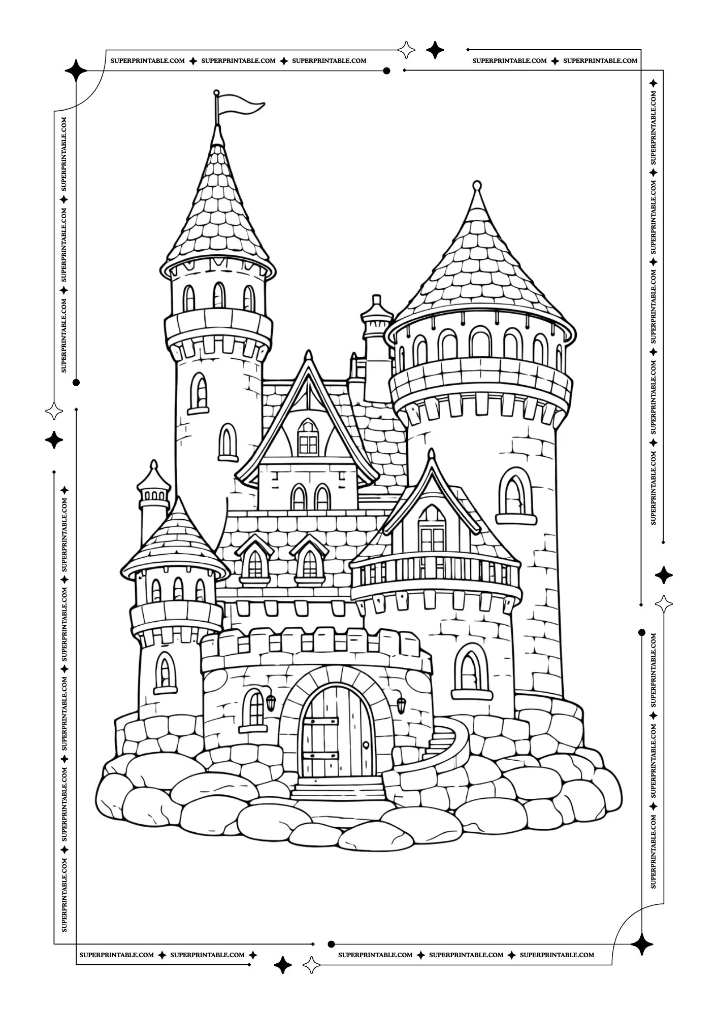 Dream Castle Coloring Pages 8