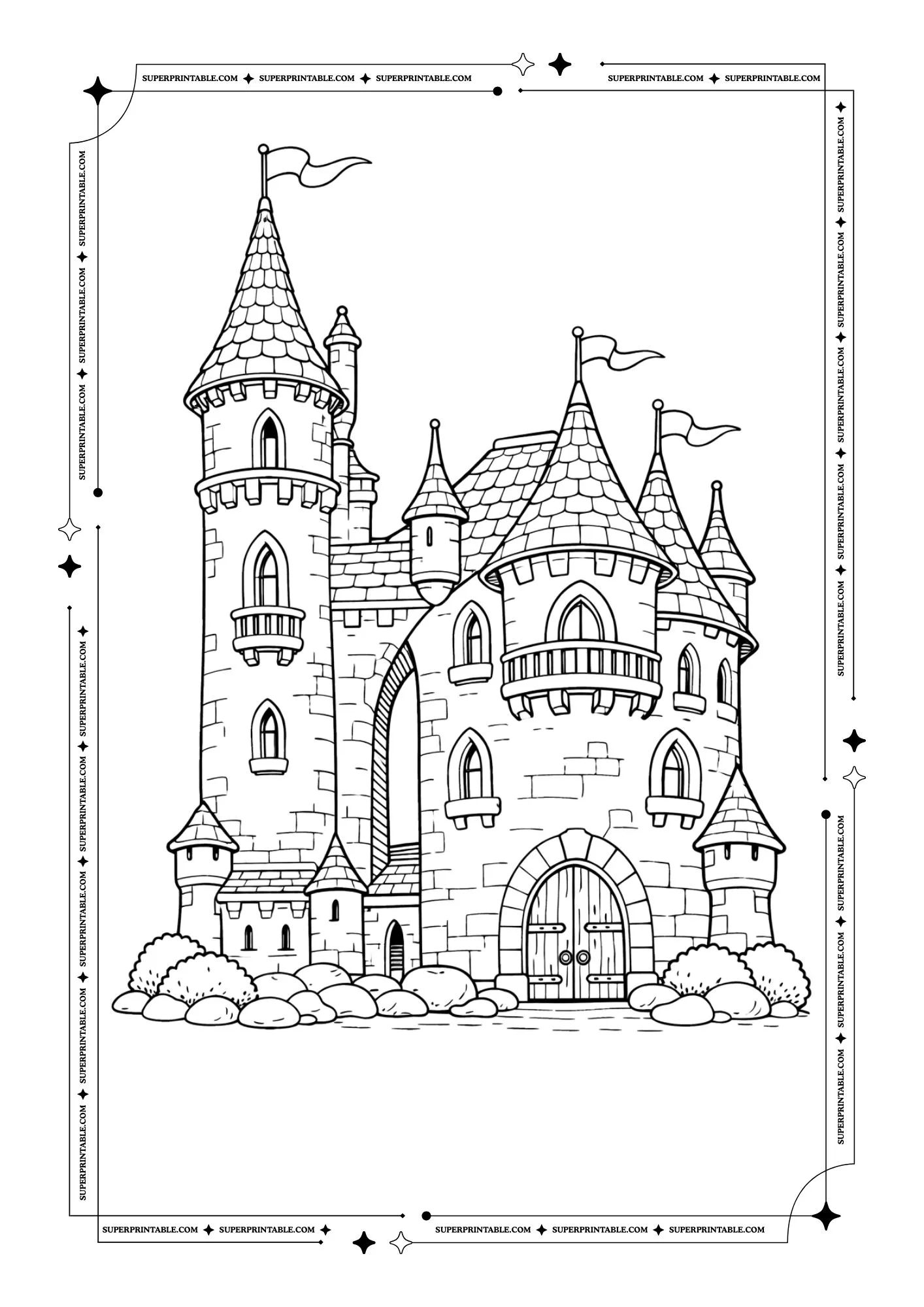 Dream Castle Coloring Pages 9