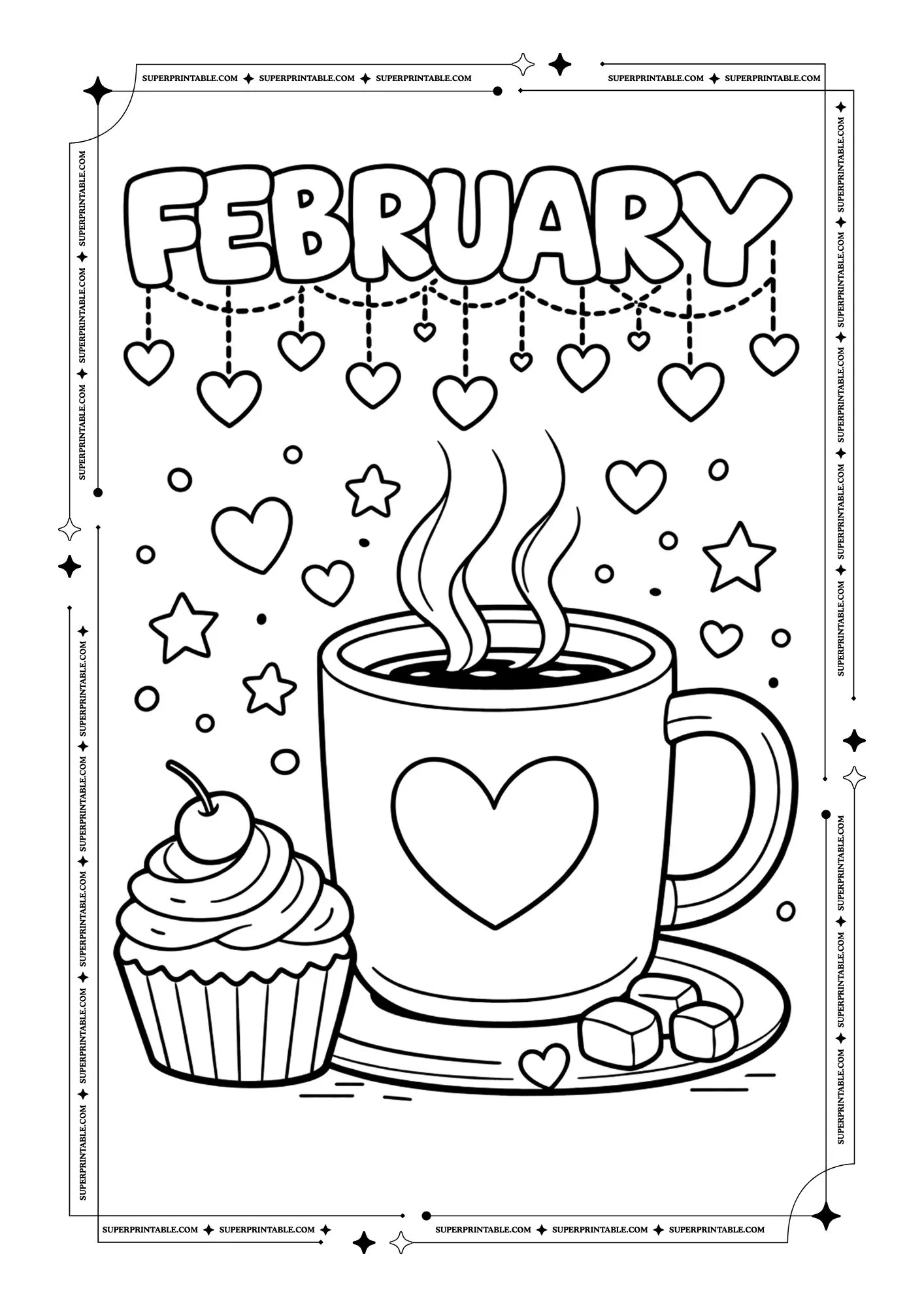 February Coloring Pages 1
