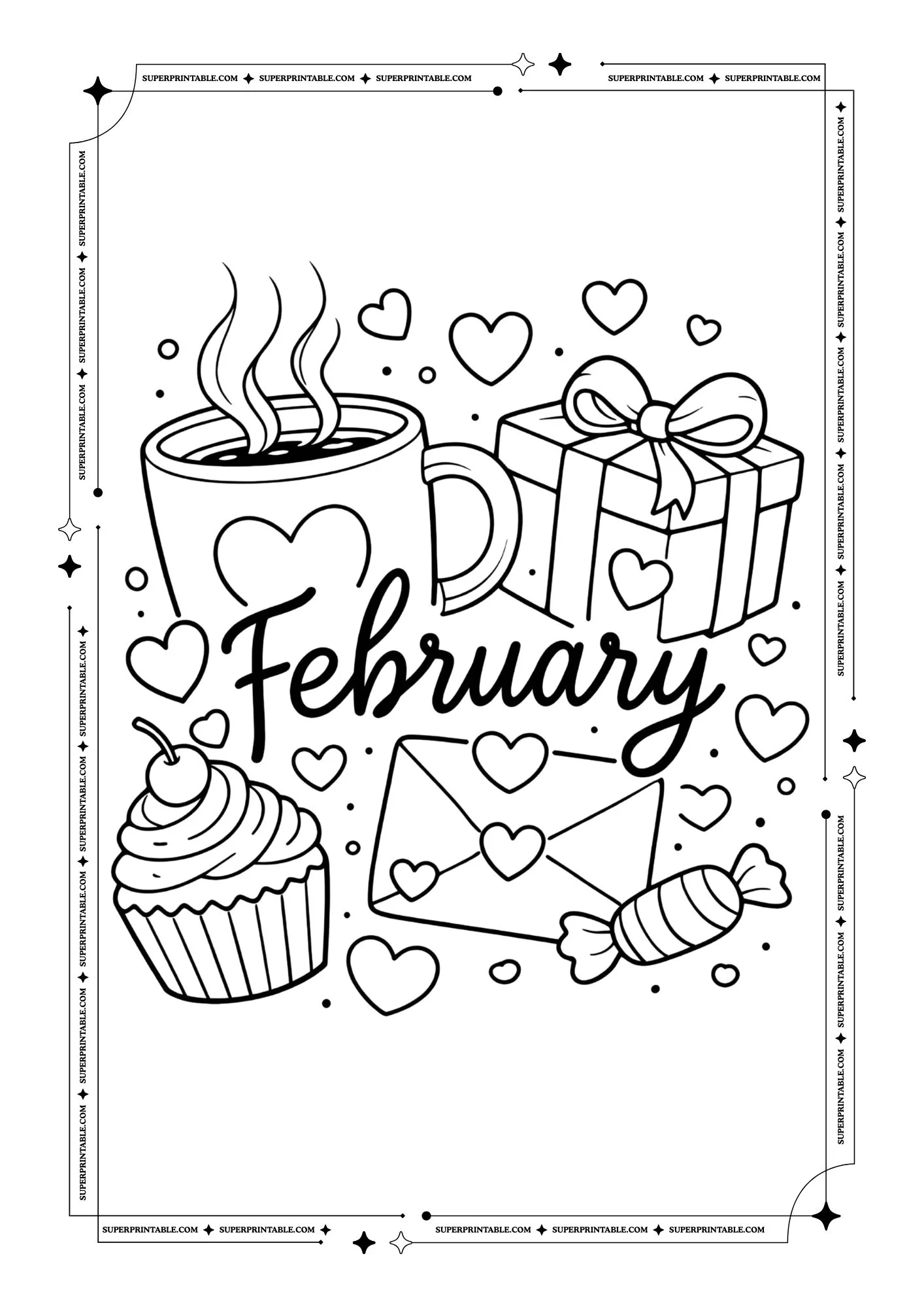 February Coloring Pages 2
