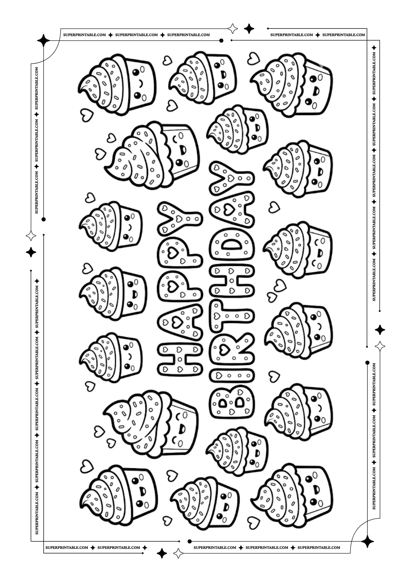 Happy Birthday Coloring Pages 5