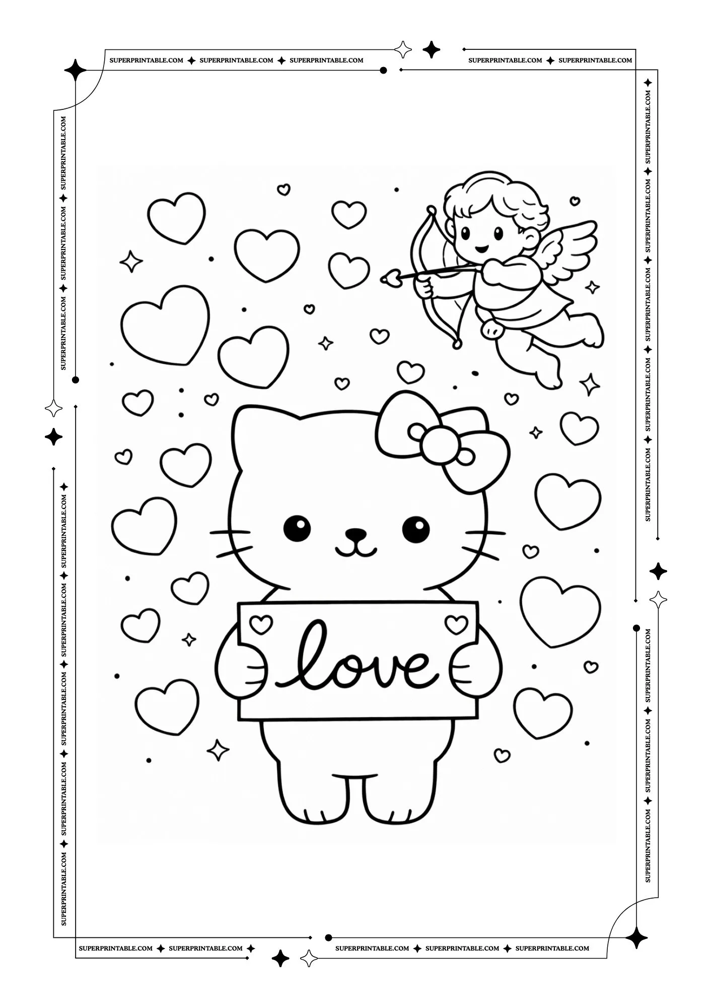 Hello Valentines Coloring Pages 8