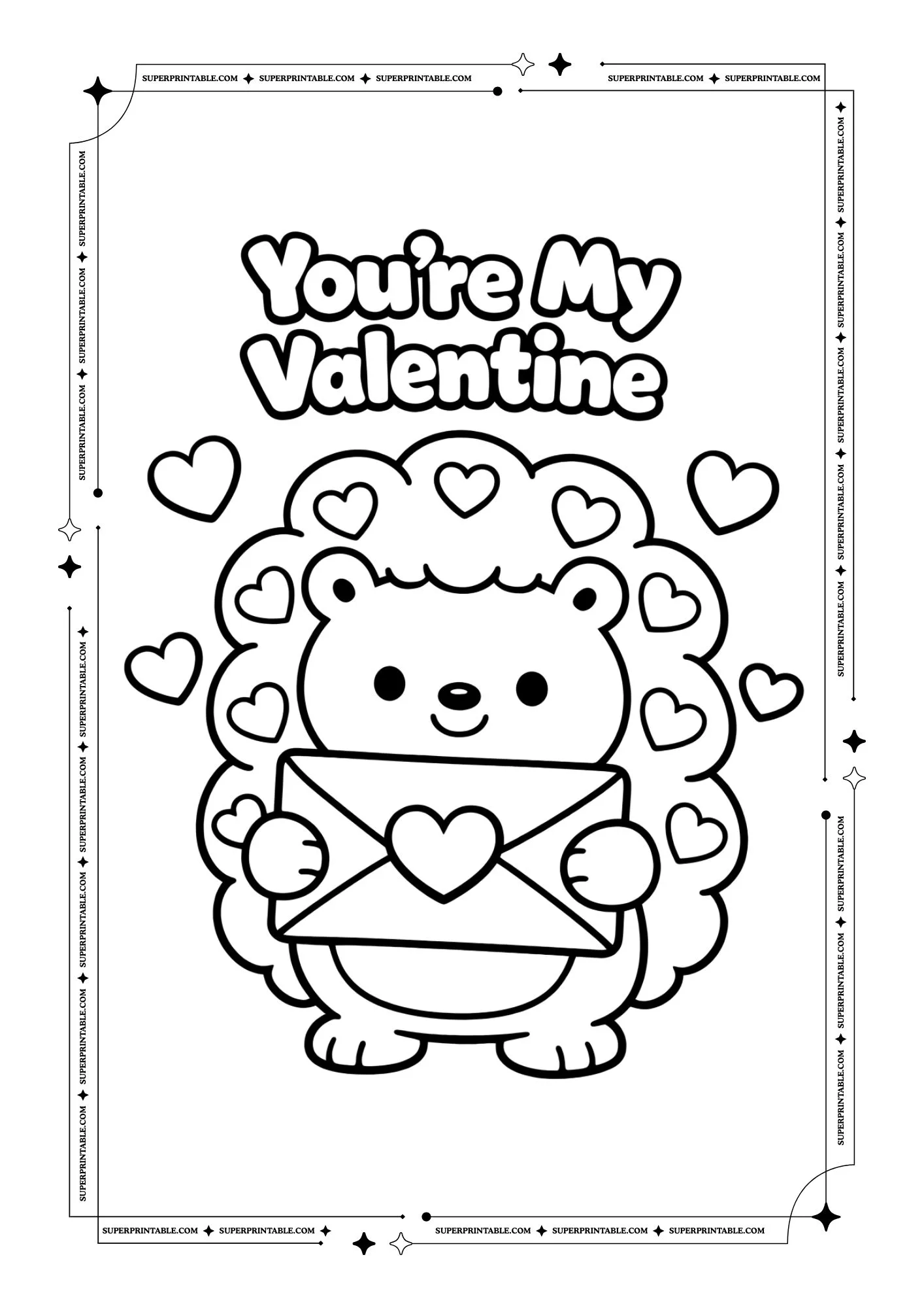 Hello Valentines Coloring Pages 9