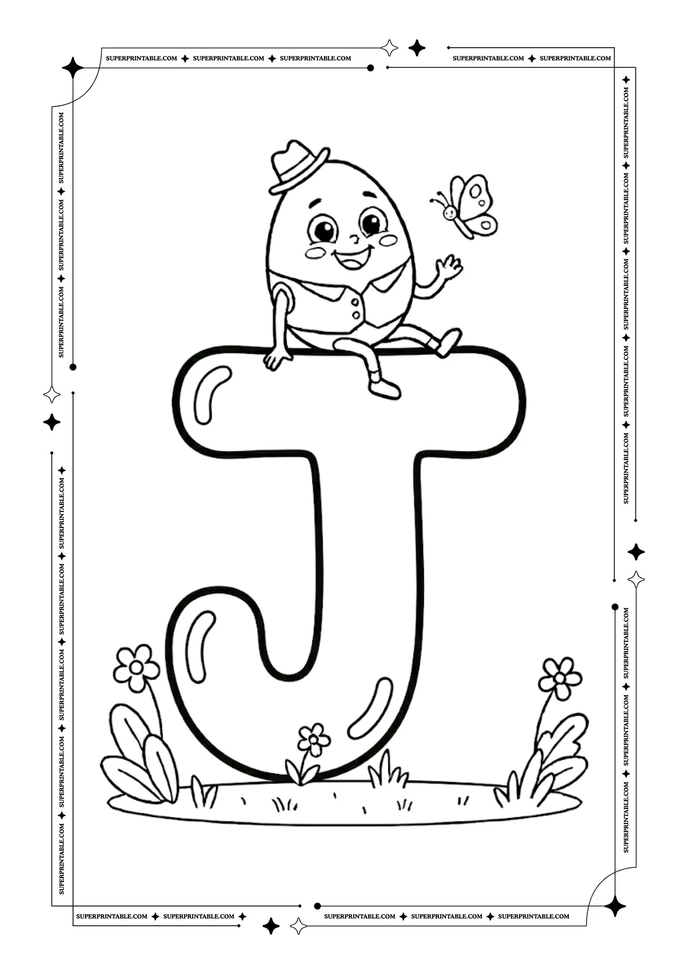Humpty Dumpty Alphabet Coloring Pages 10