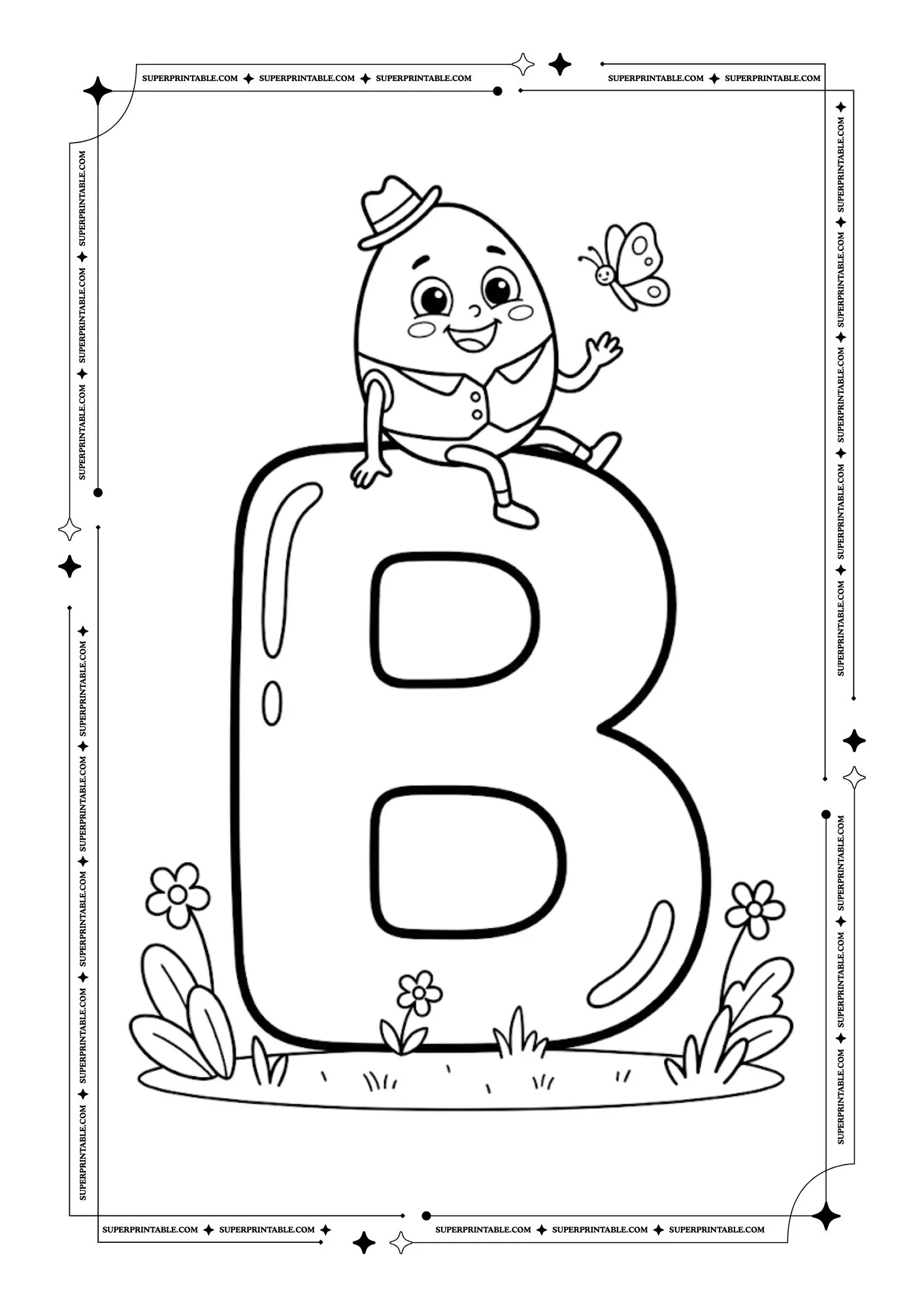 Humpty Dumpty Alphabet Coloring Pages 2