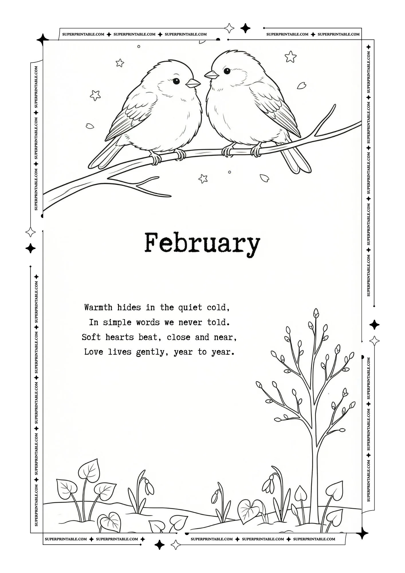 Poems & Gentle Months Coloring Pages 3