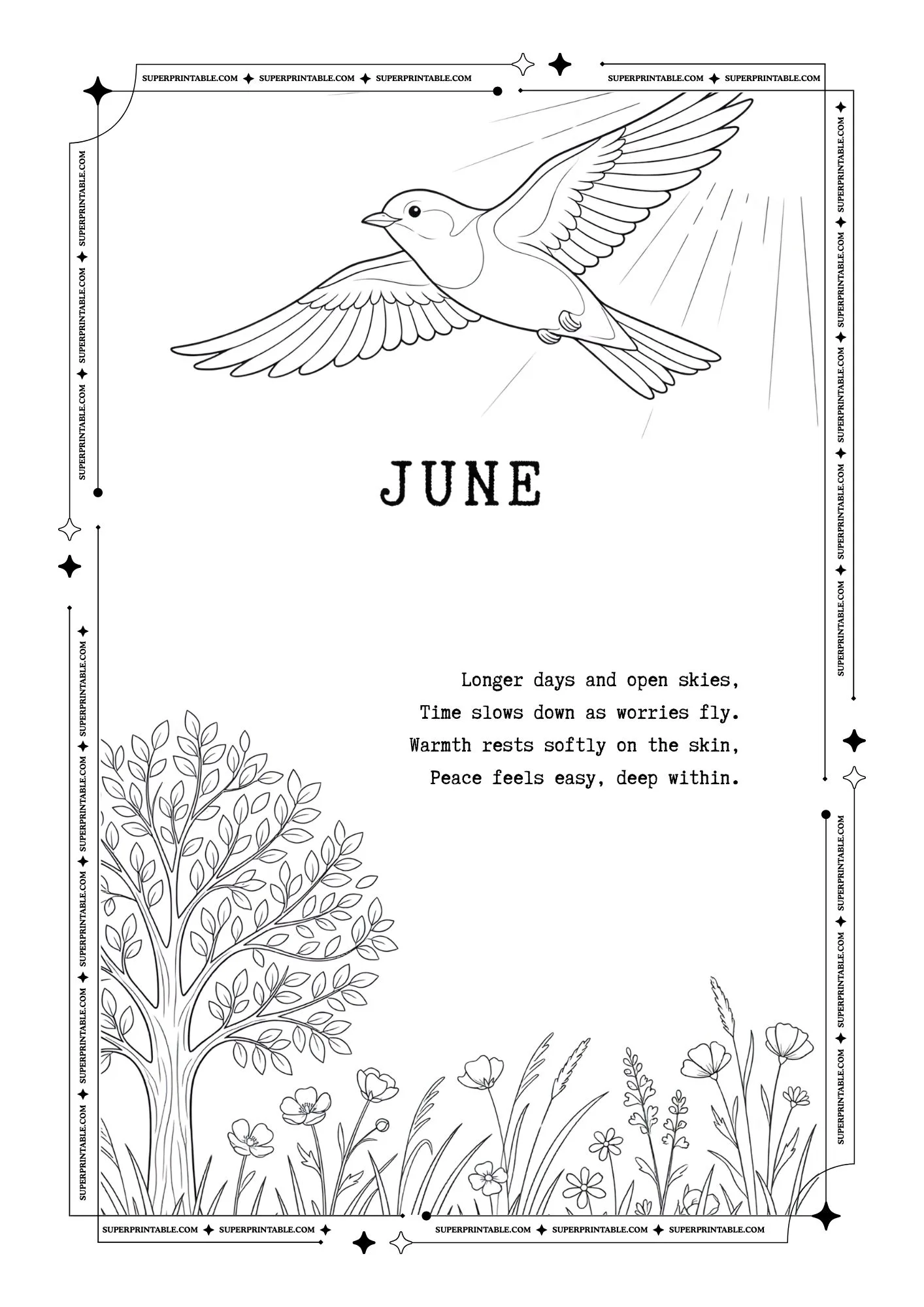 Poems & Gentle Months Coloring Pages 7