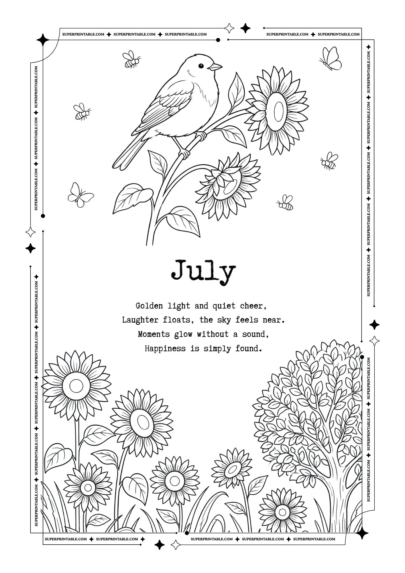 Poems & Gentle Months Coloring Pages 8