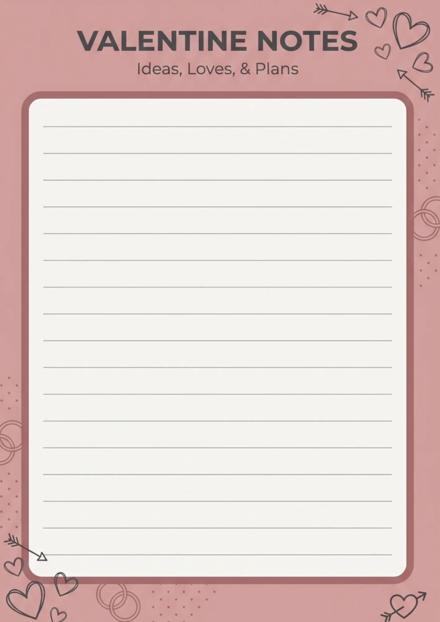 Printable Valentine Memo Pages for Scrapbooking 17