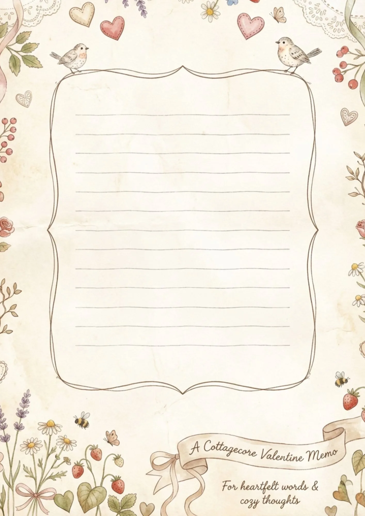 Printable Valentine Memo Pages for Scrapbooking 18