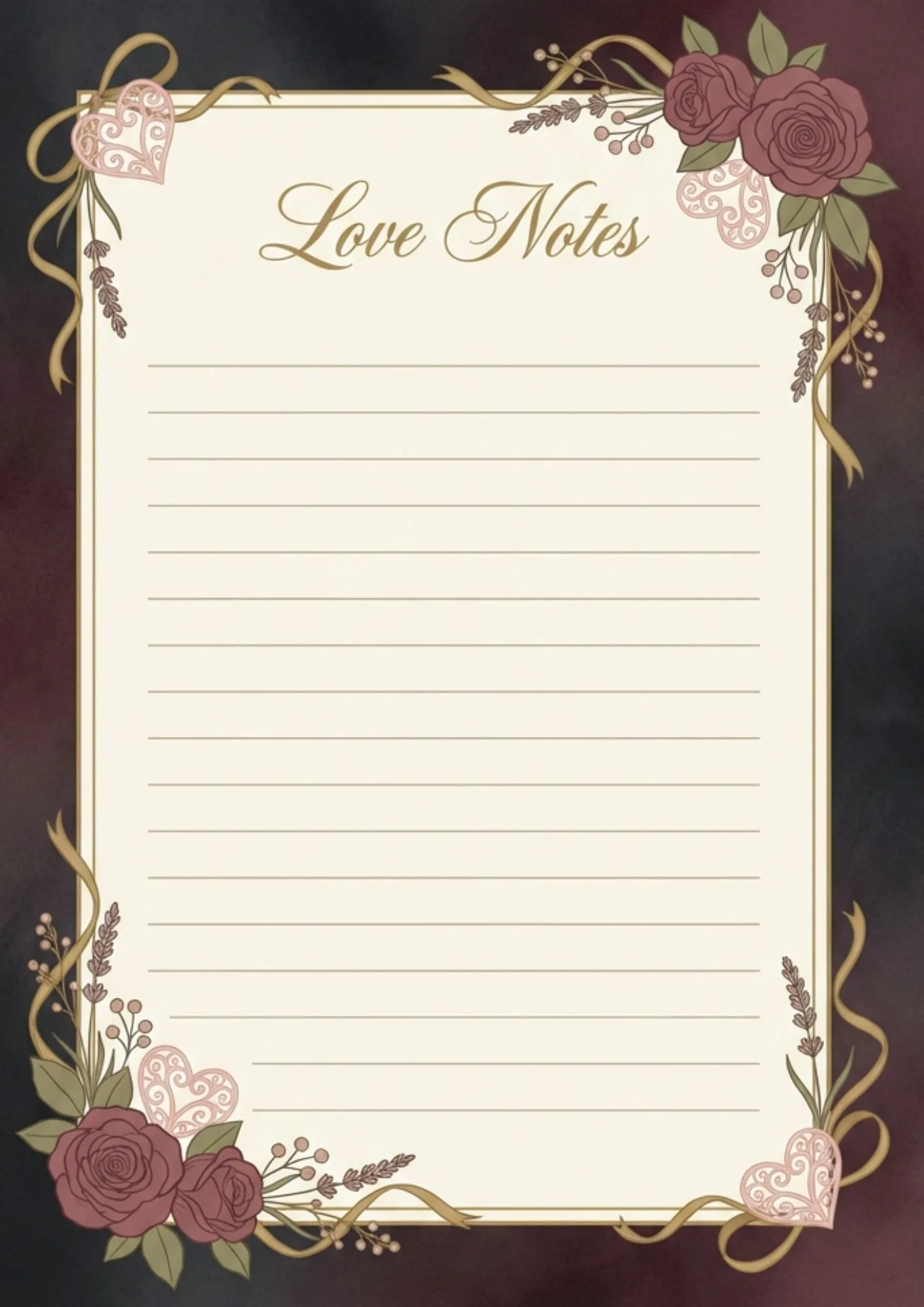 Printable Valentine Memo Pages for Scrapbooking 19