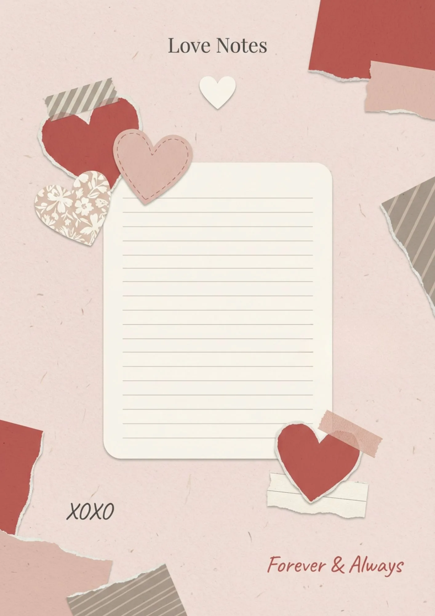 Printable Valentine Memo Pages for Scrapbooking 7