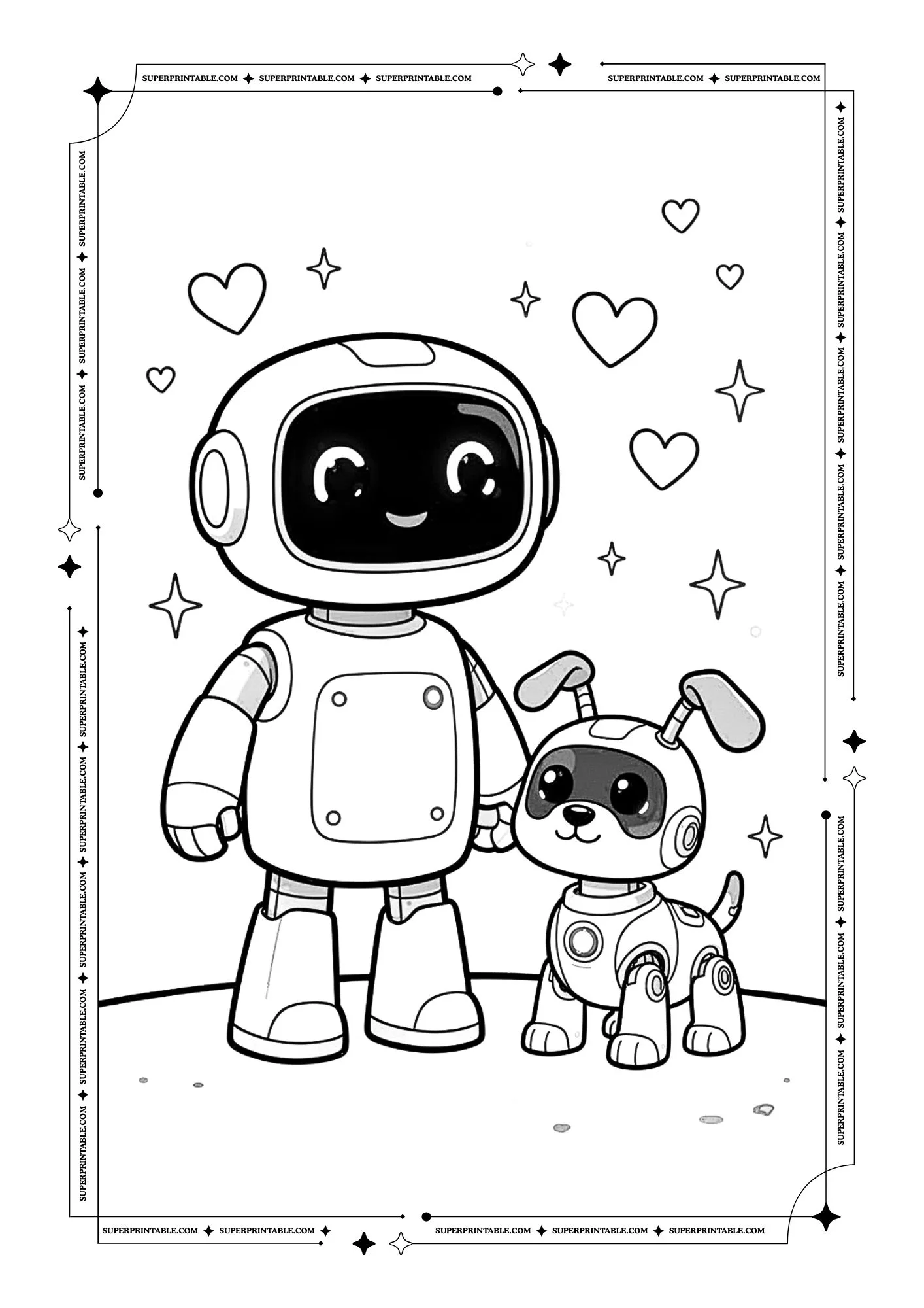 Robots Coloring Pages For Kids 11