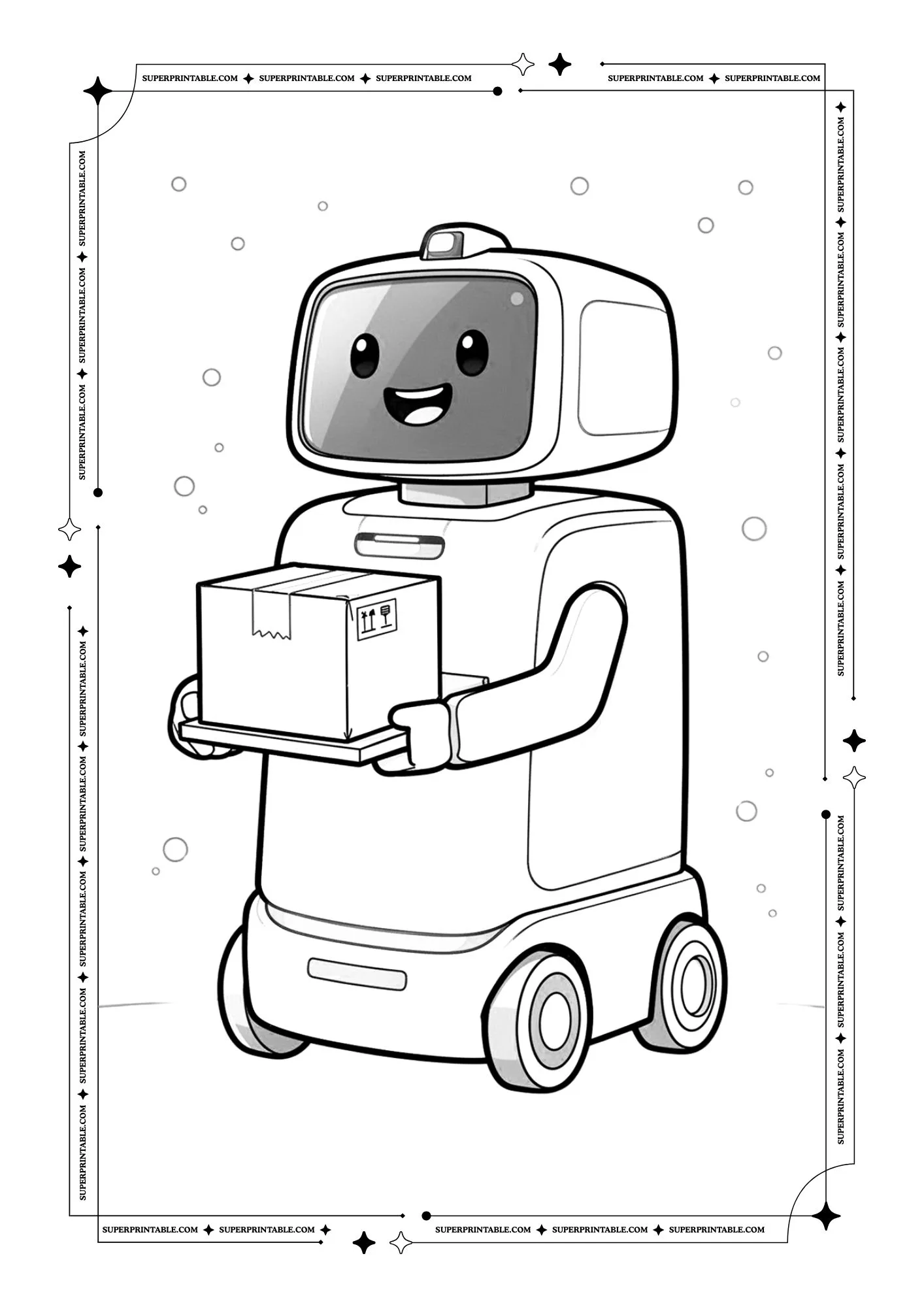 Robots Coloring Pages For Kids 15