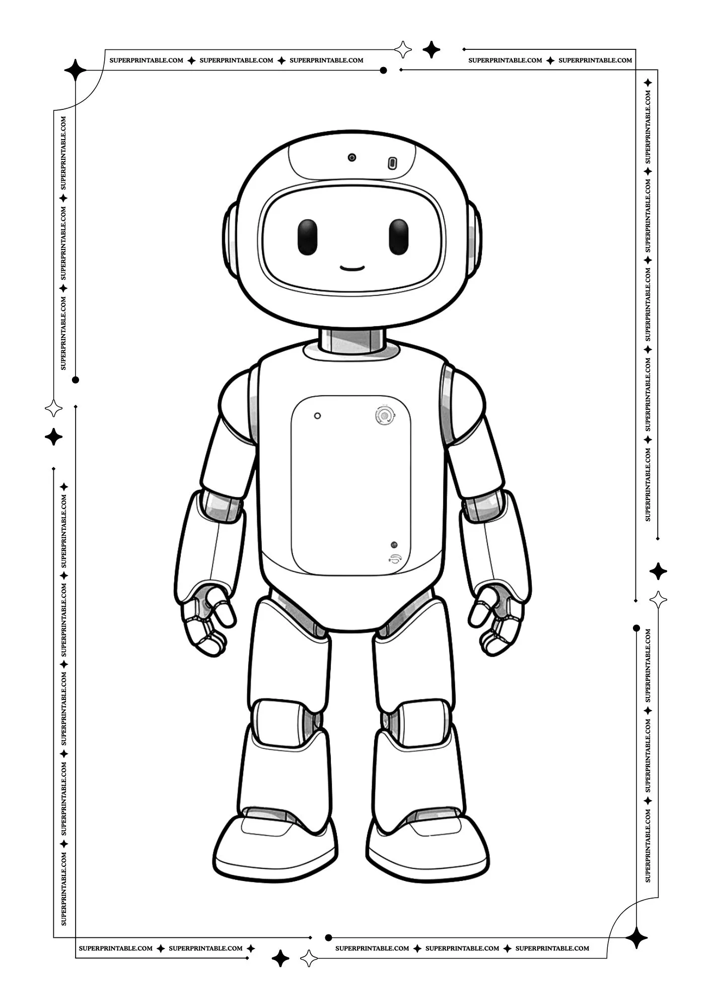 Robots Coloring Pages For Kids 5