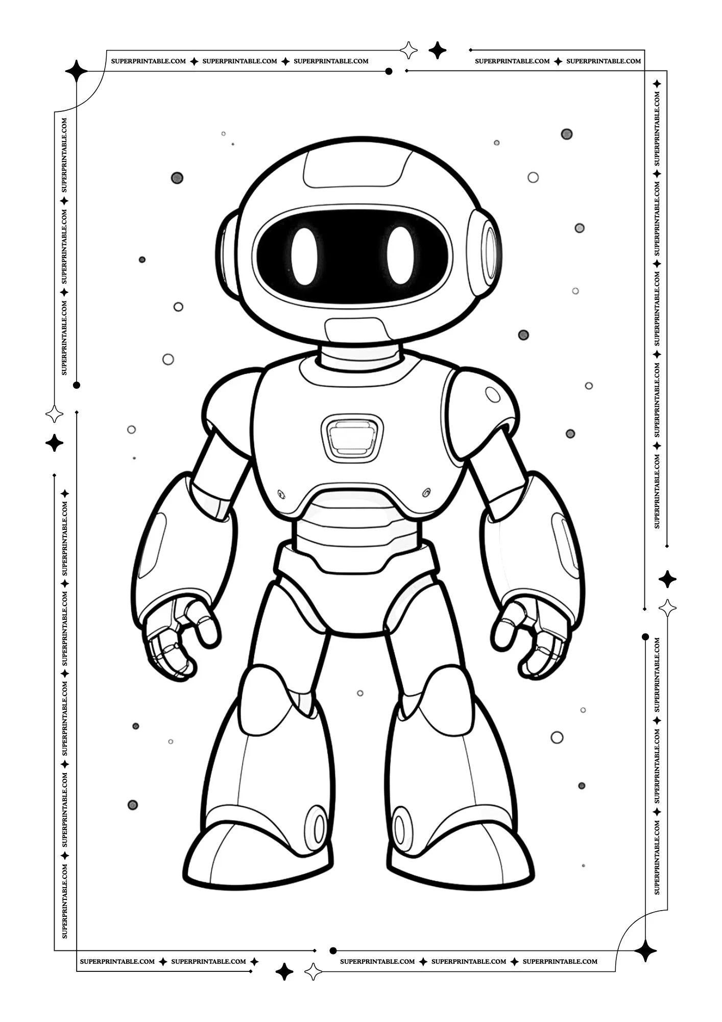 Robots Coloring Pages For Kids 8
