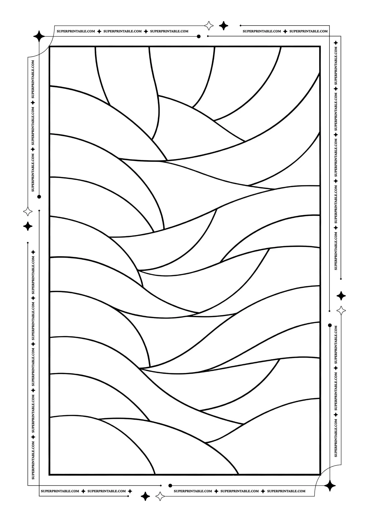 Stained Glass Coloring Pages 1